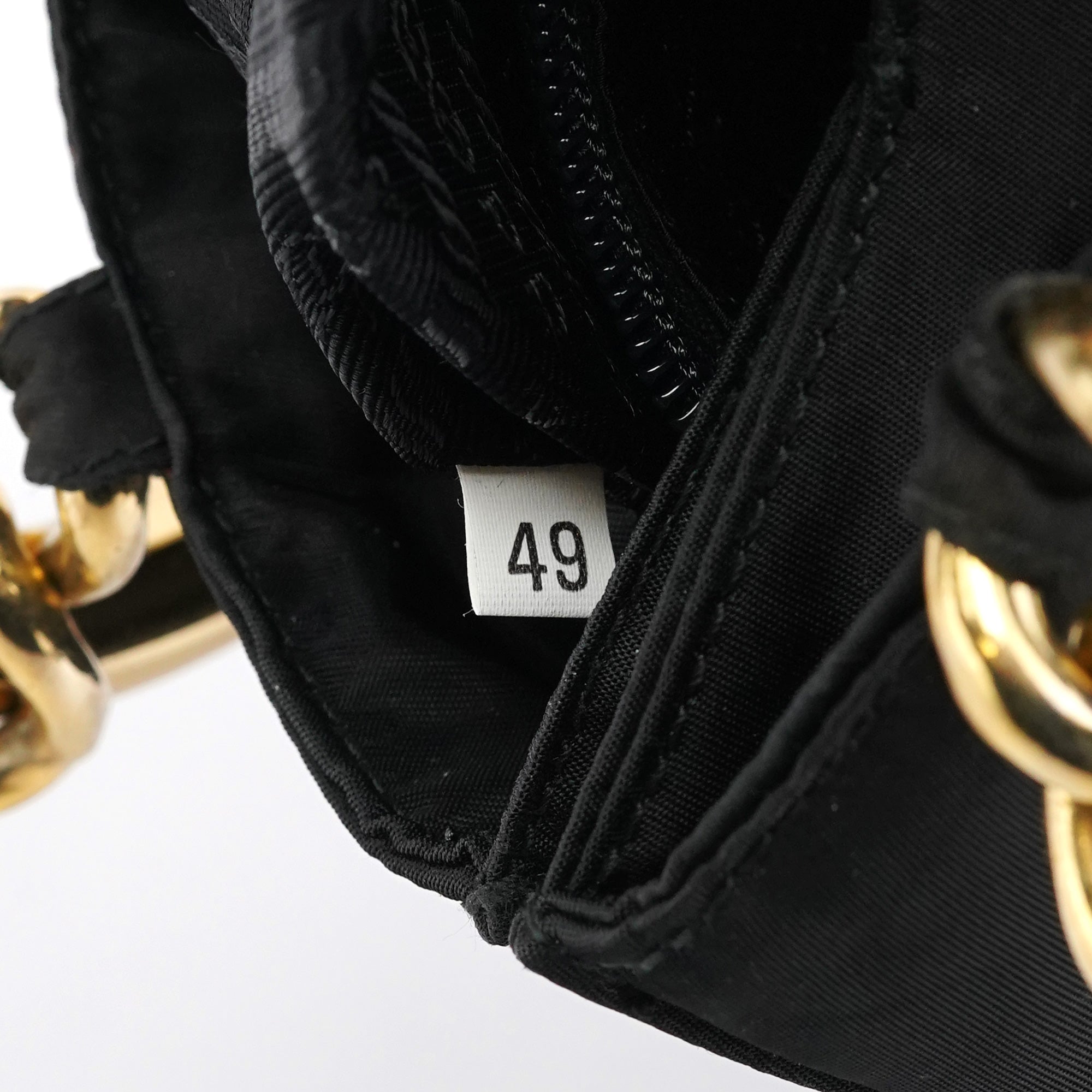 B2514 Black Gold Tessuto Metallo Tote Bag