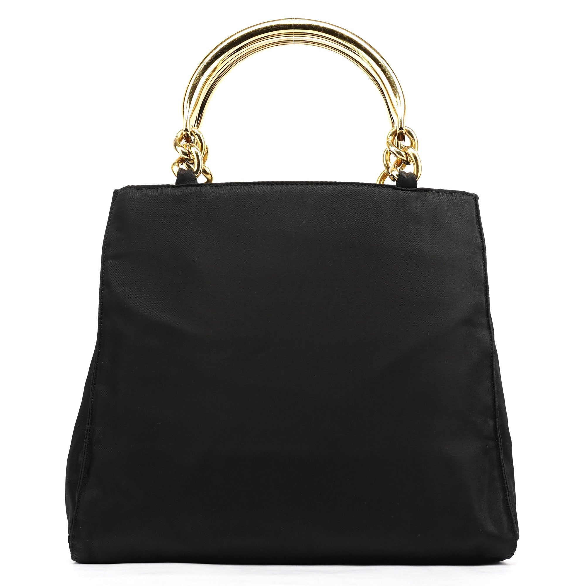 B2514 Black Gold Tessuto Metallo Tote Bag
