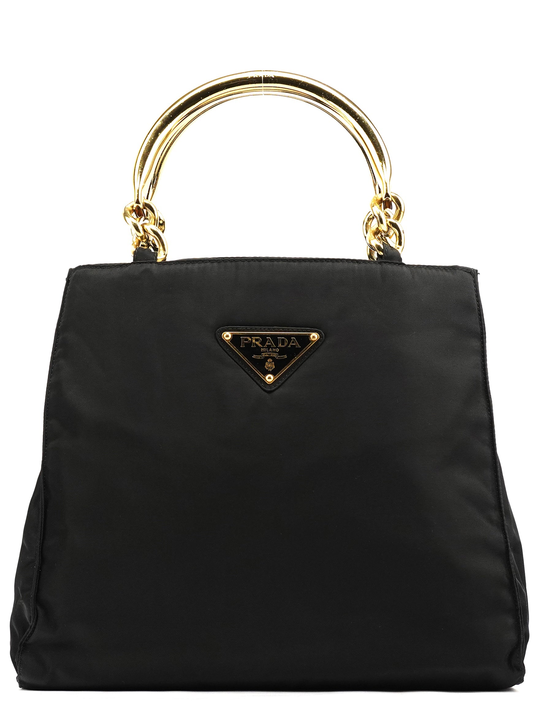 B2514 Black Gold Tessuto Metallo Tote Bag