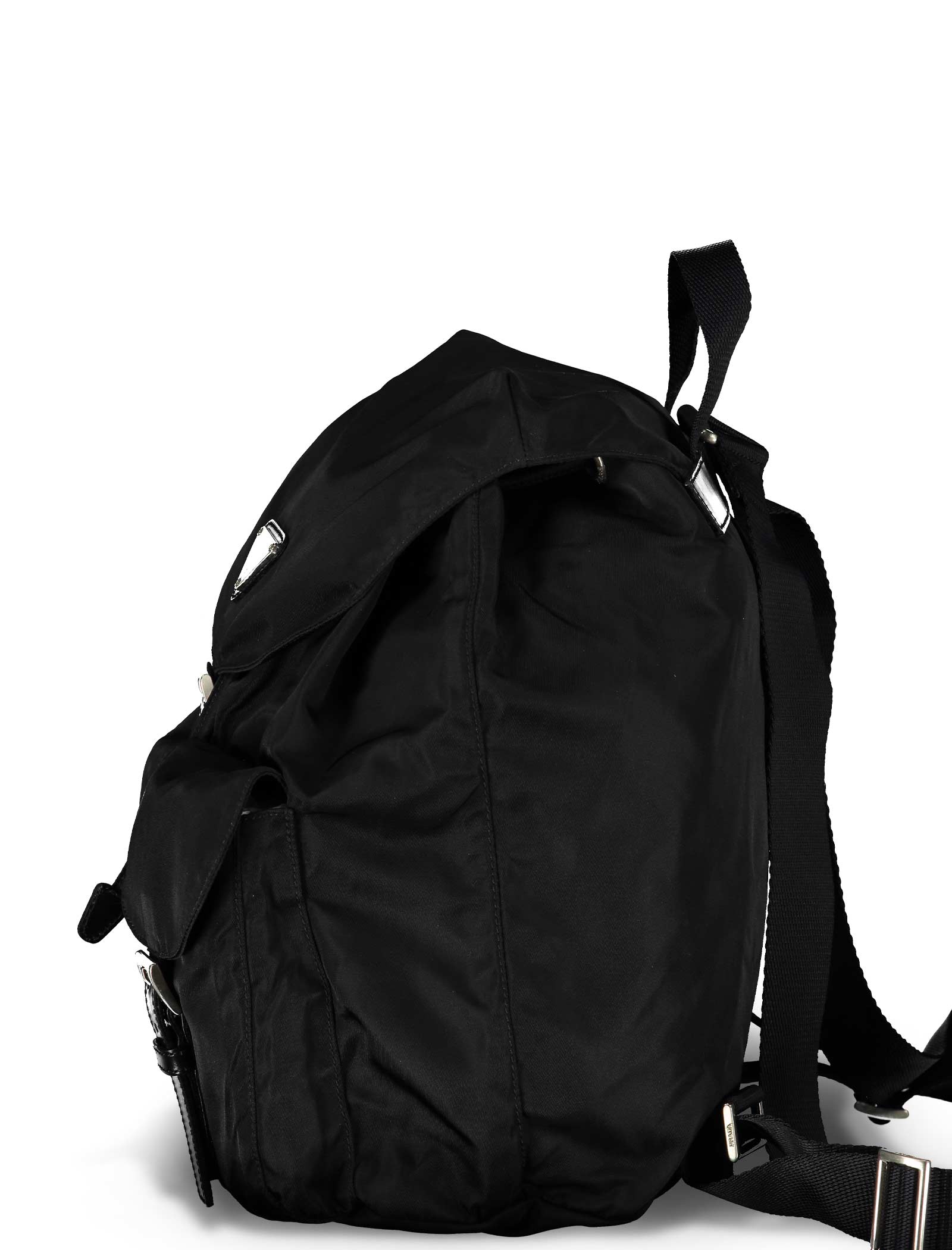 Black Large Tessuto Nylon Backpack