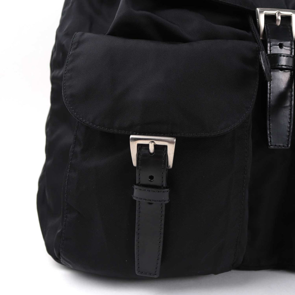 Black Large Tessuto Nylon Backpack