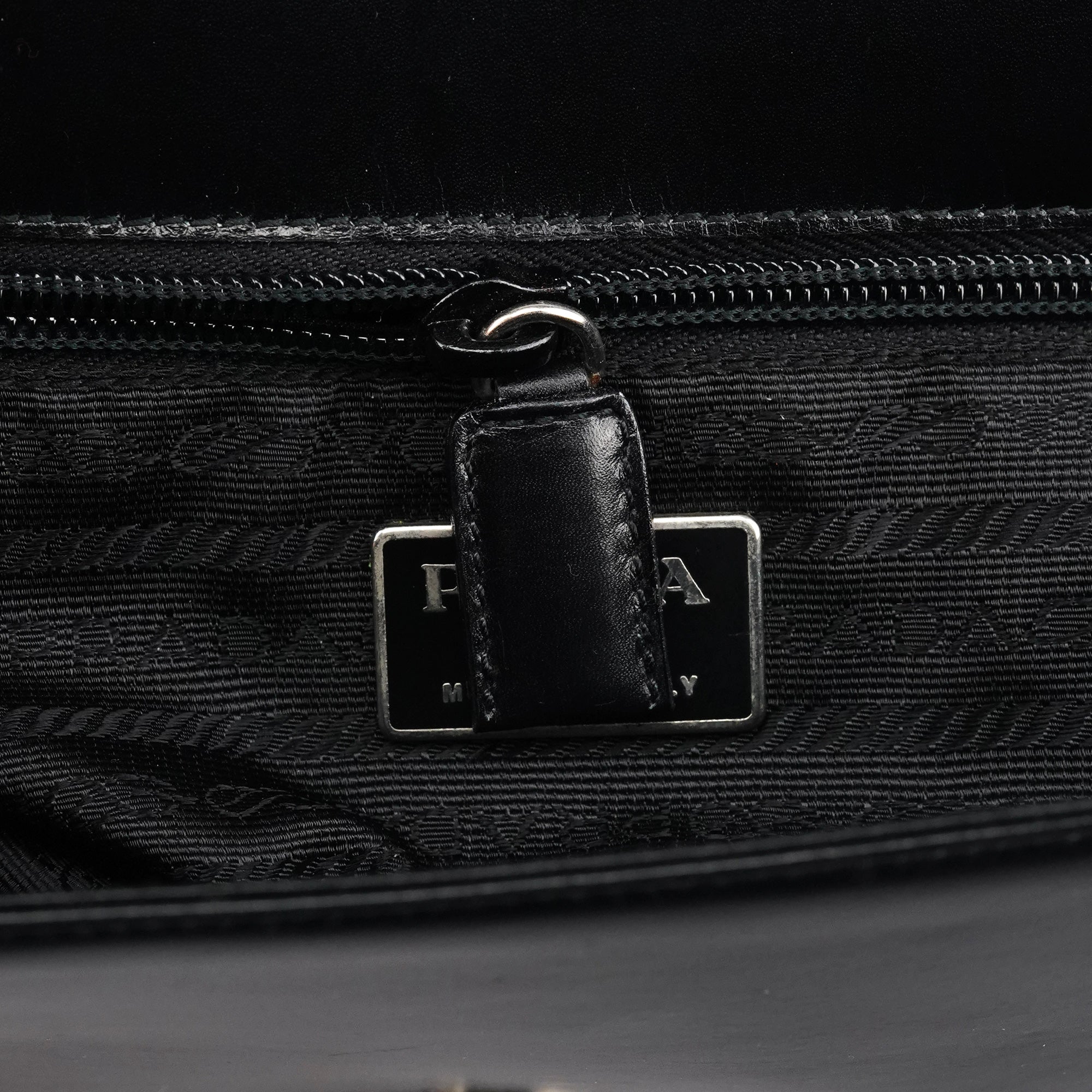 Black Leather Flap Shoulder Bag