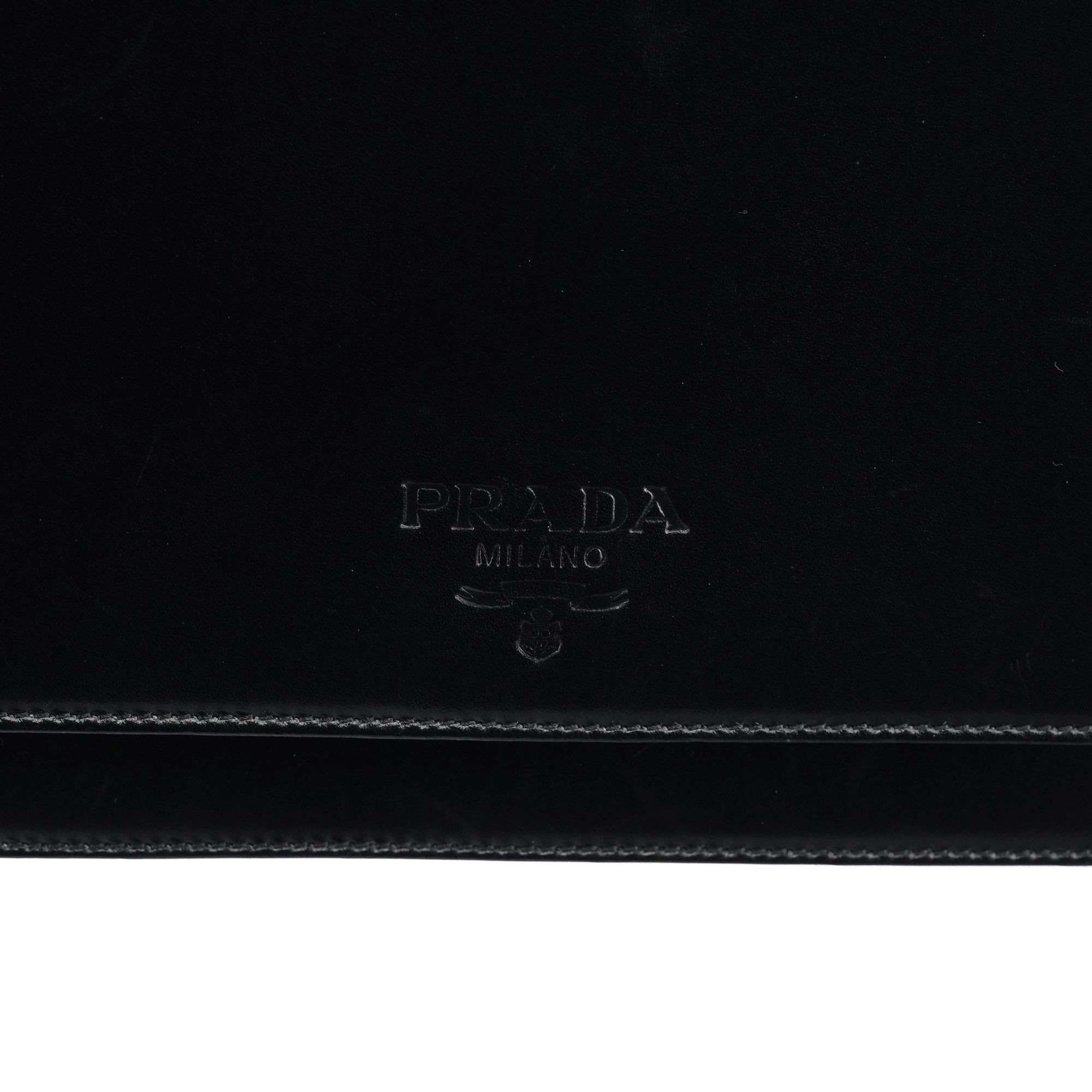 Black Leather Flap Shoulder Bag