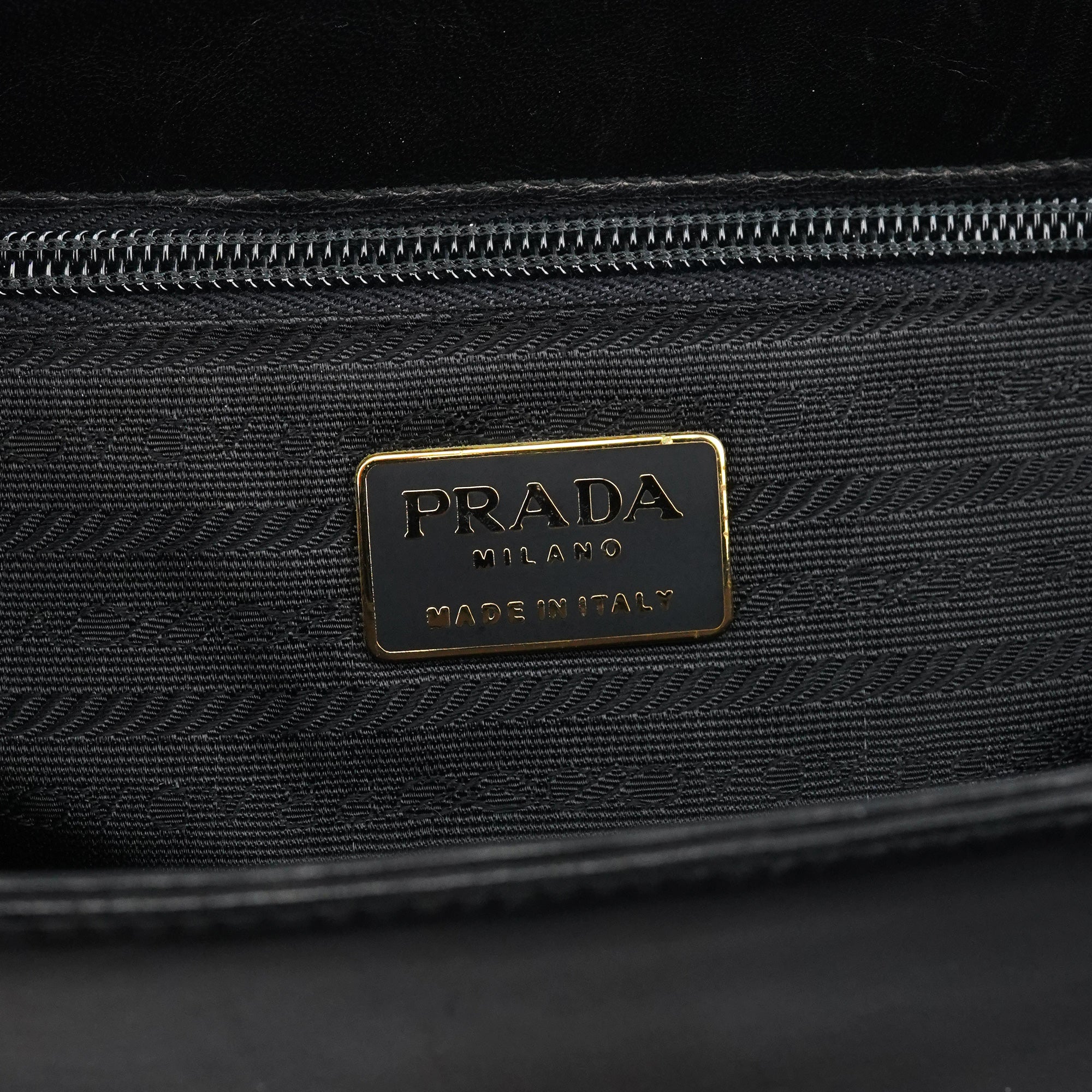 Black Leather Gold Top Handle Bag