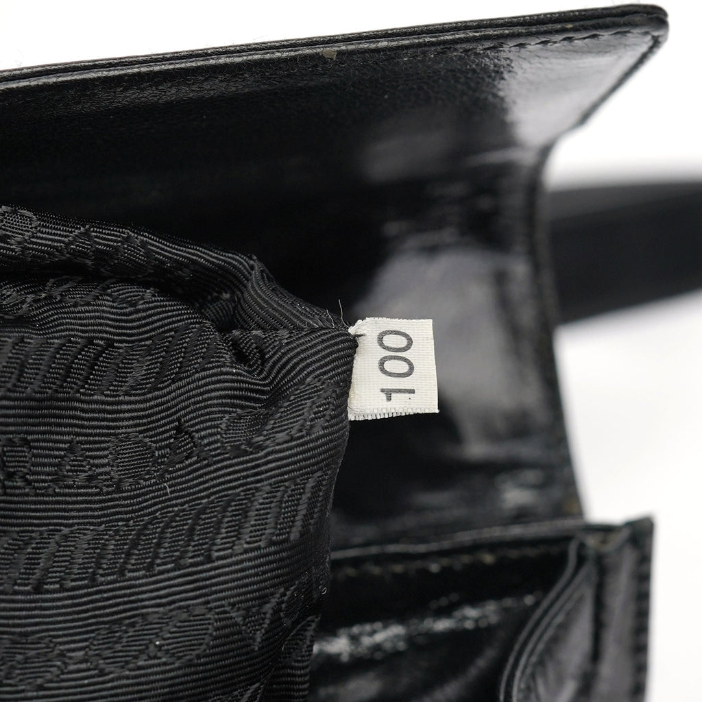 Black Leather Madras Swing Shoulder Bag