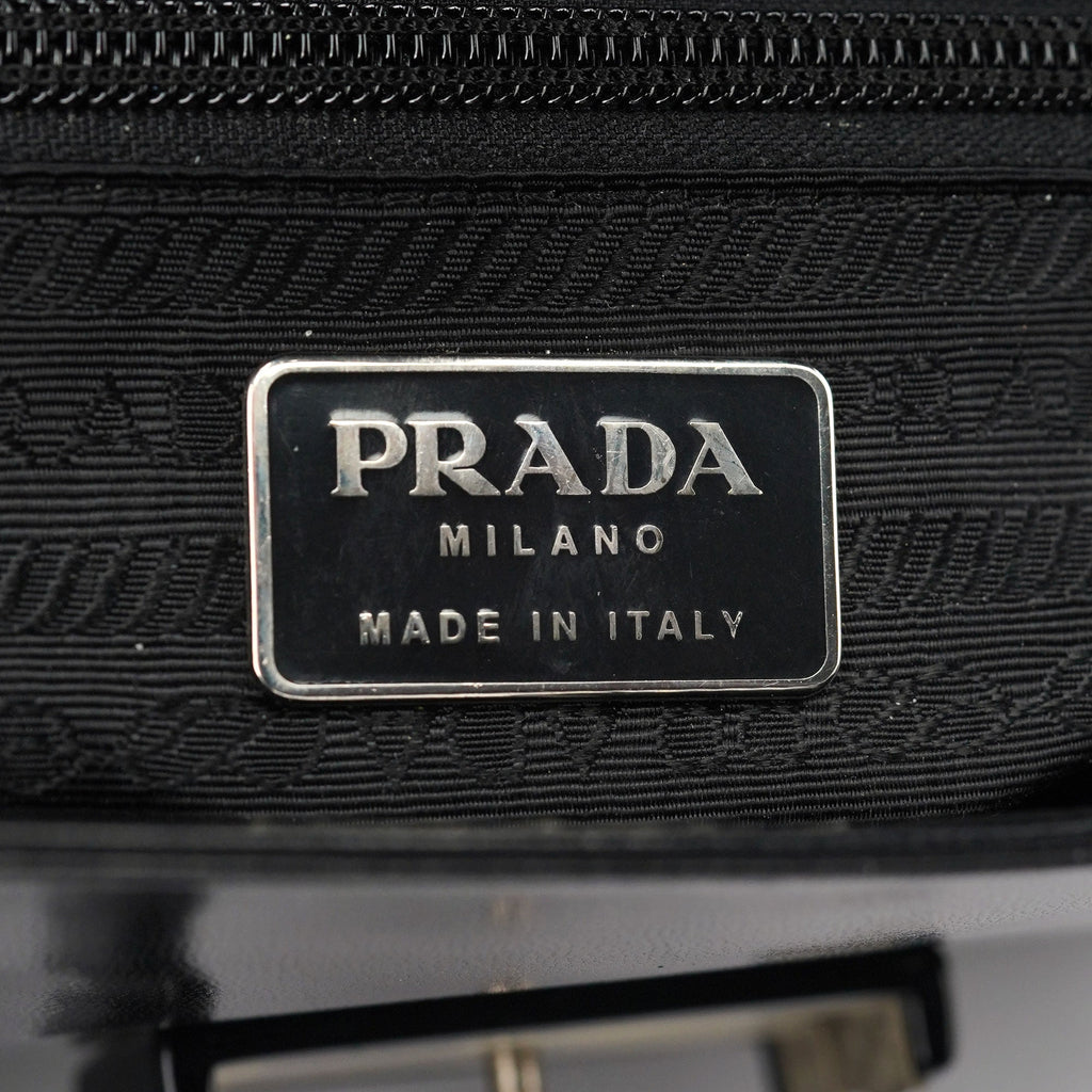 Black Leather Madras Swing Shoulder Bag