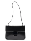 Black Leather Madras Swing Shoulder Bag