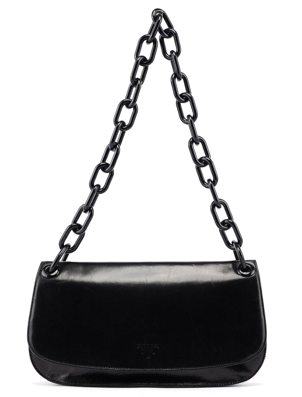 Black Madras Swing Chain Shoulder Bag