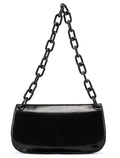 Black Madras Swing Chain Shoulder Bag