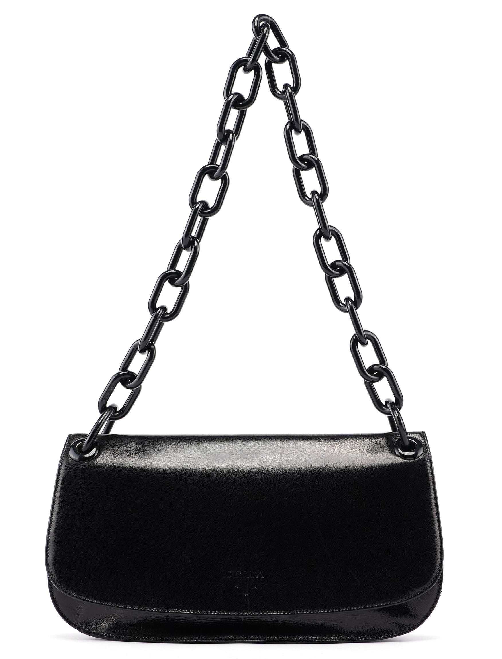 Black Madras Swing Chain Shoulder Bag