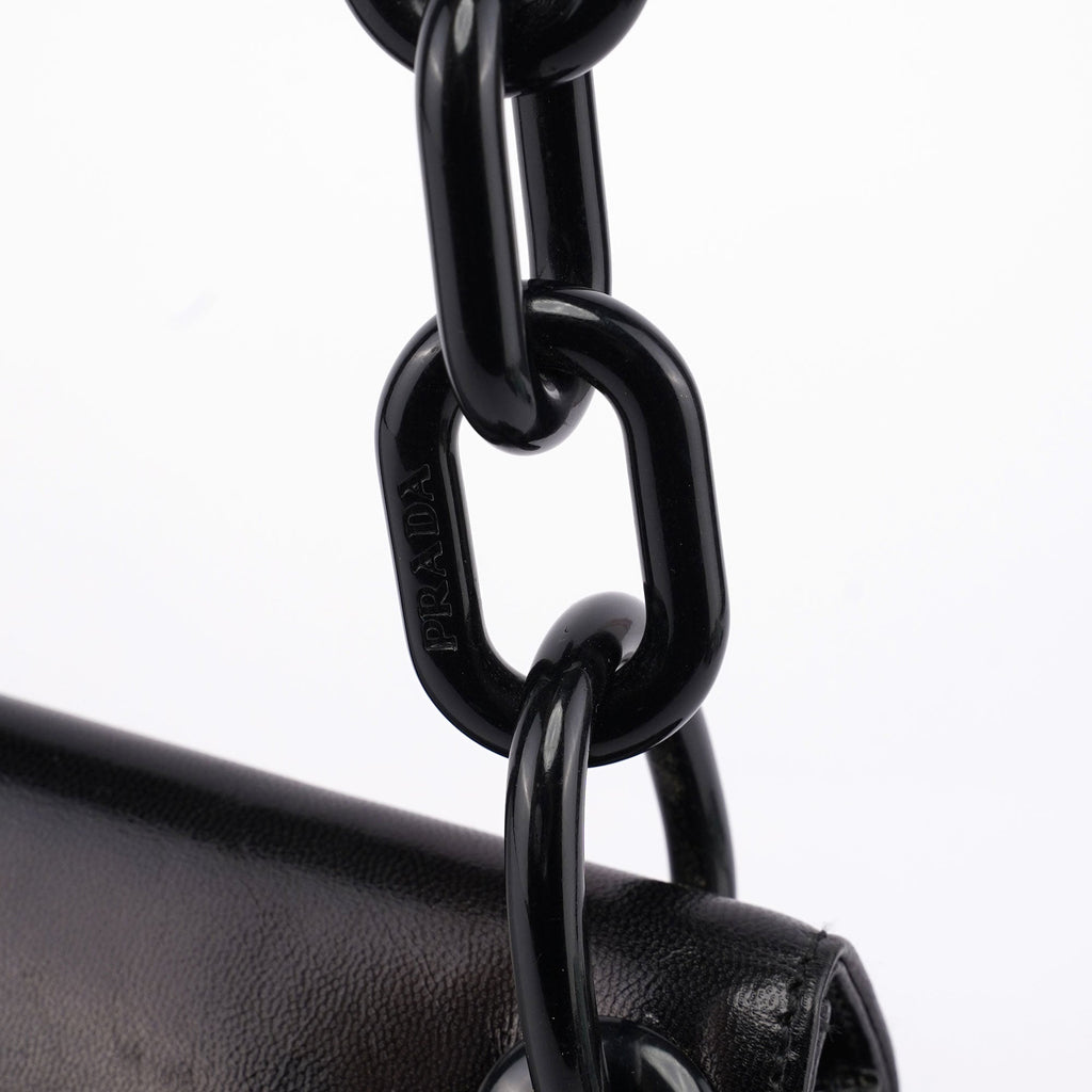 Black Madras Swing Chain Shoulder Bag