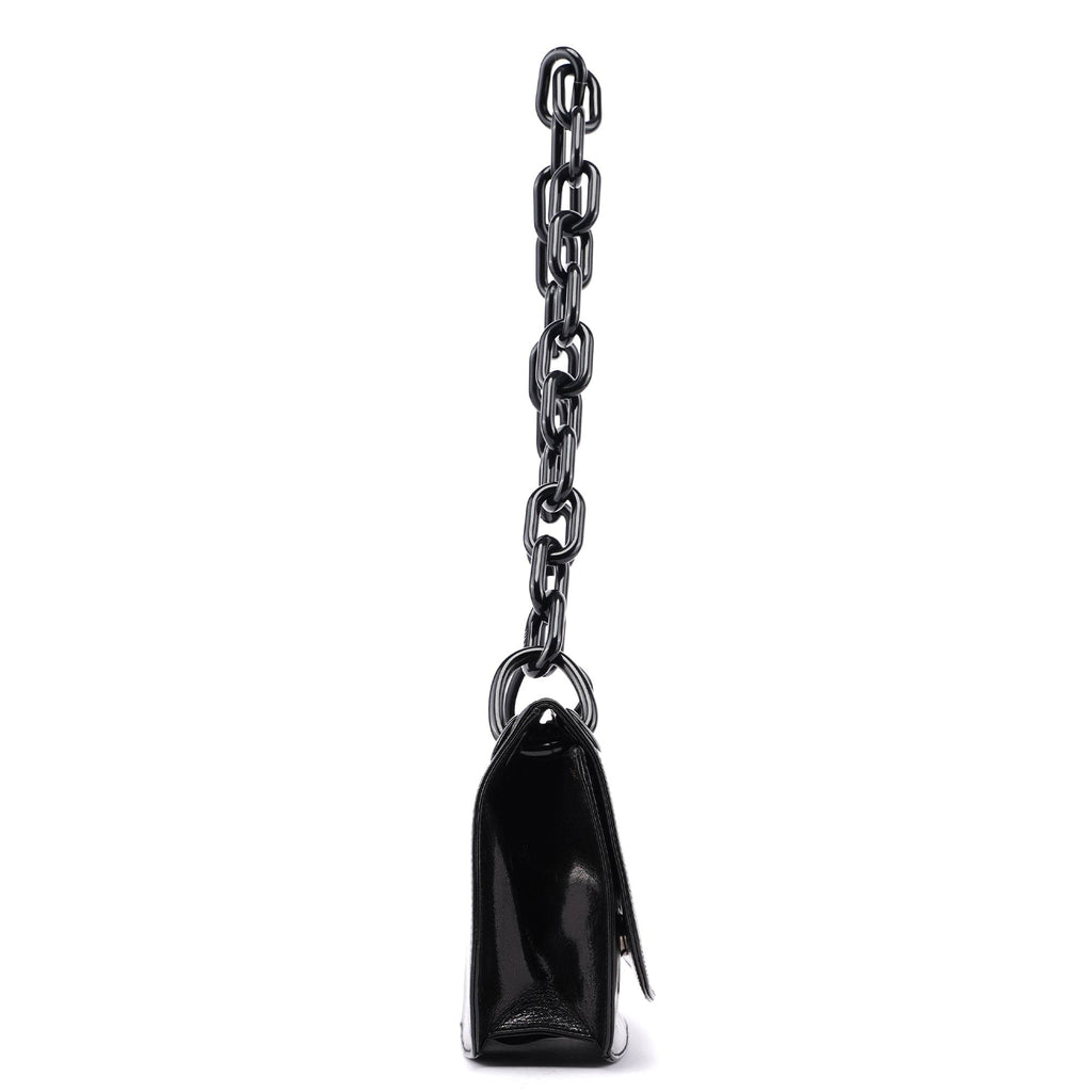 Black Madras Swing Chain Shoulder Bag