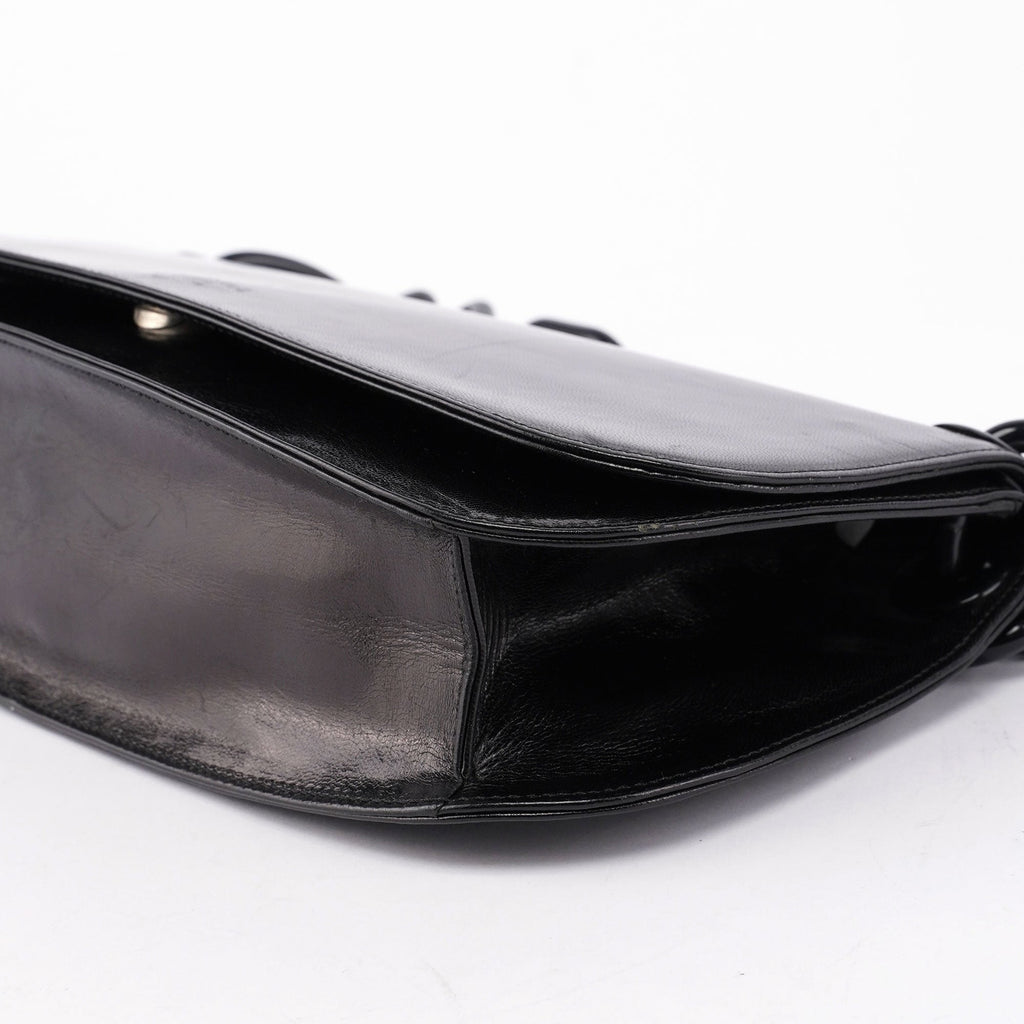 Black Madras Swing Chain Shoulder Bag