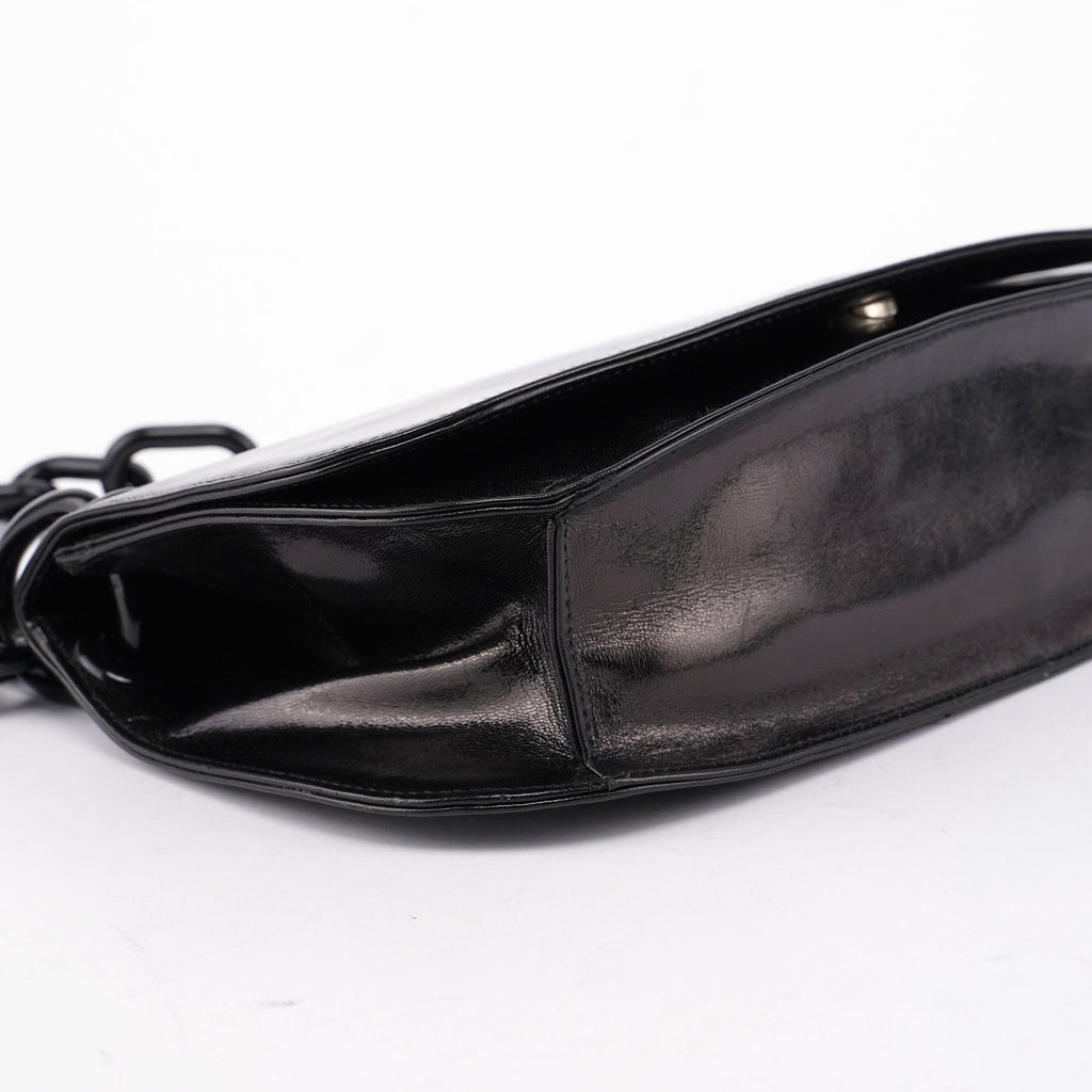 Black Madras Swing Chain Shoulder Bag