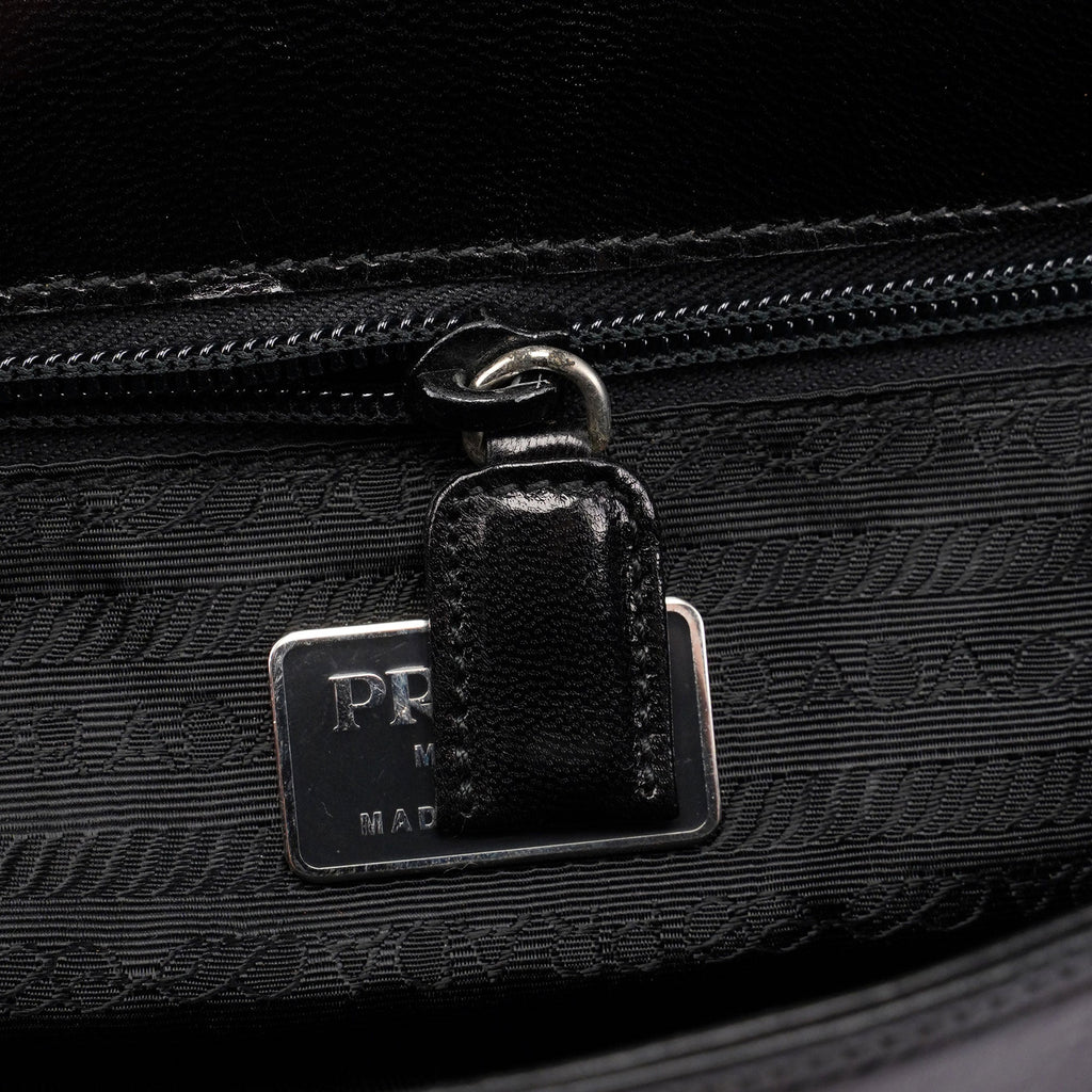 Black Madras Swing Chain Shoulder Bag