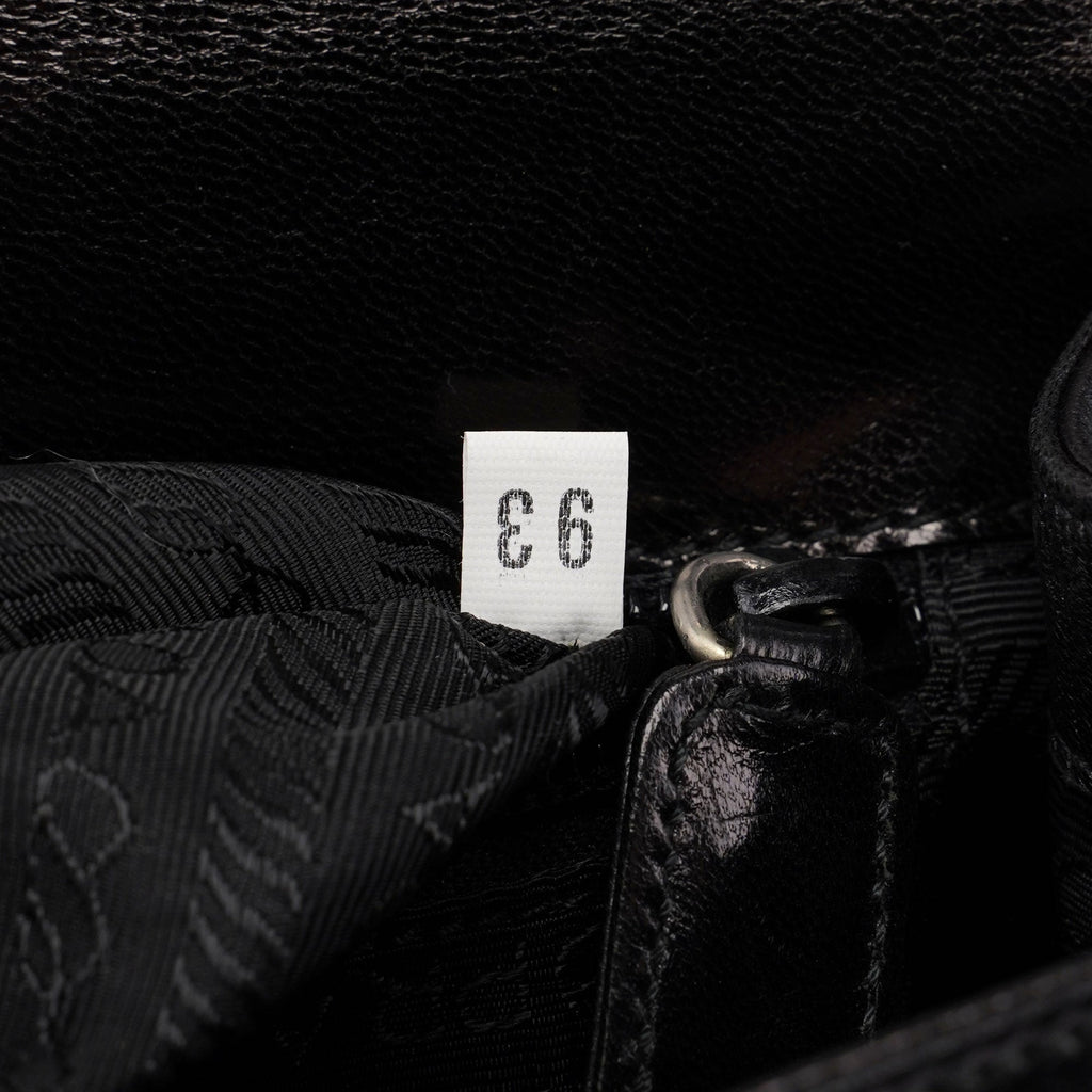 Black Madras Swing Chain Shoulder Bag