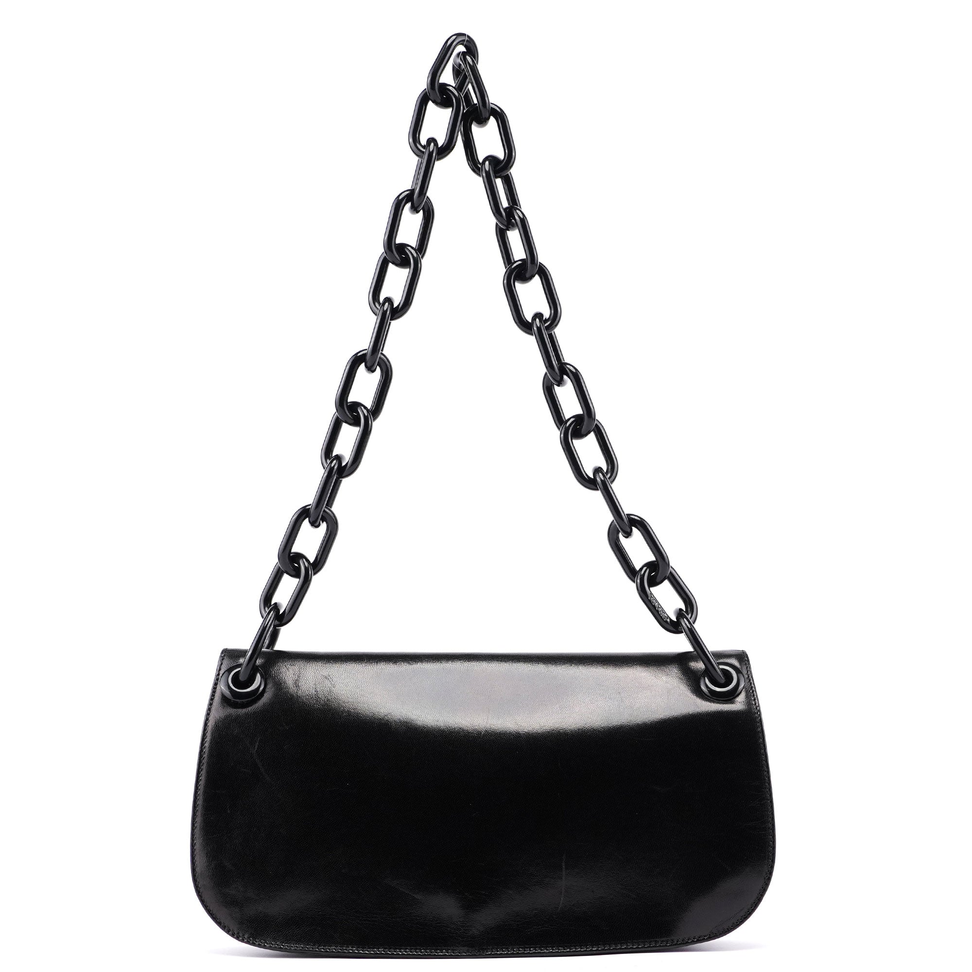 Black Madras Swing Chain Shoulder Bag