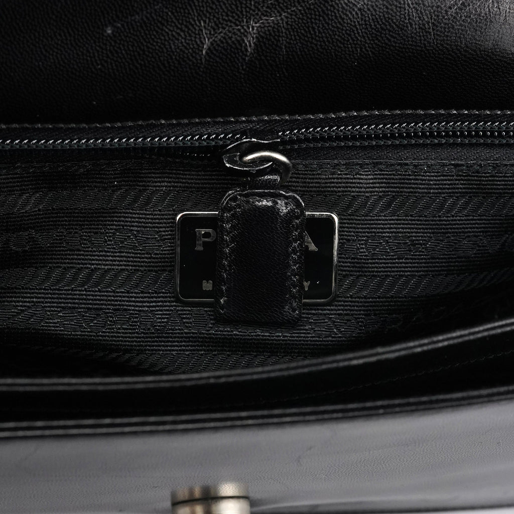 Black Madras Swing Shoulder Bag