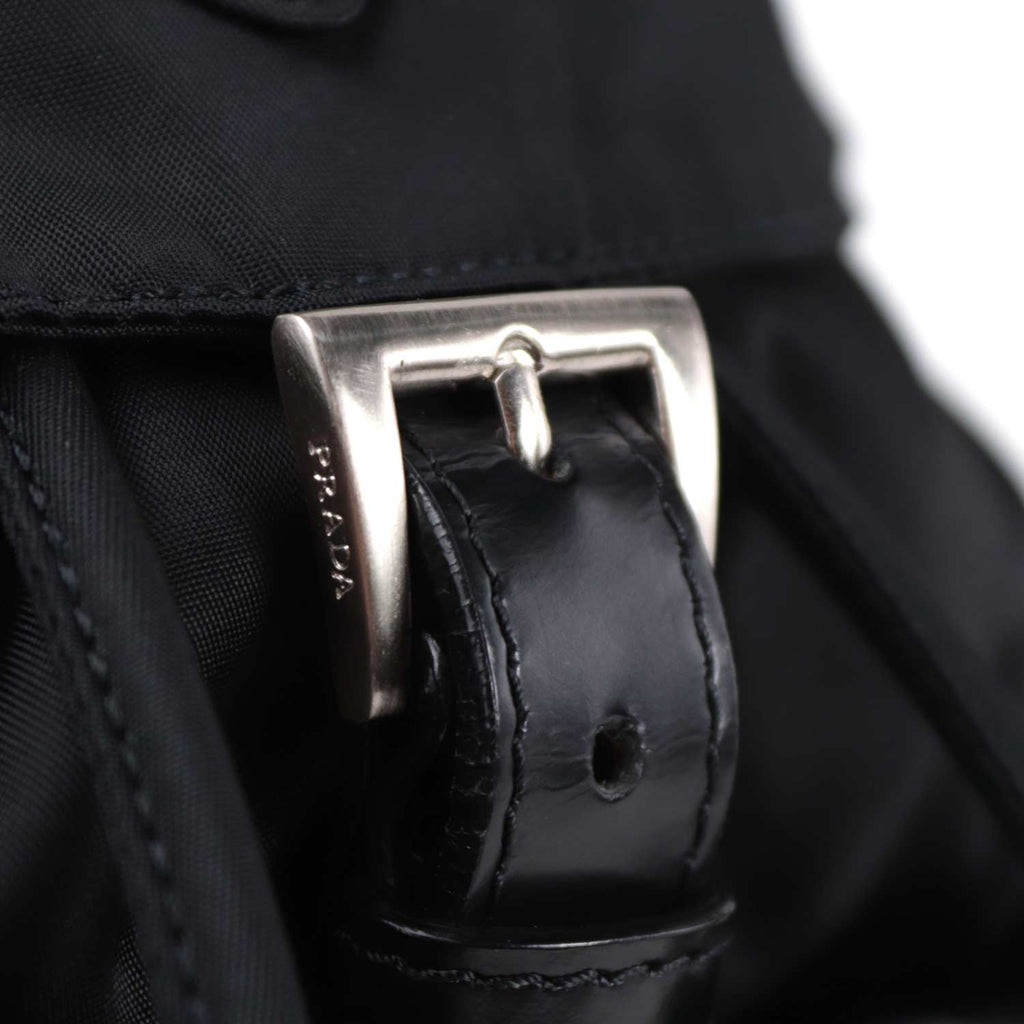 Black Medium Tessuto Nylon Backpack