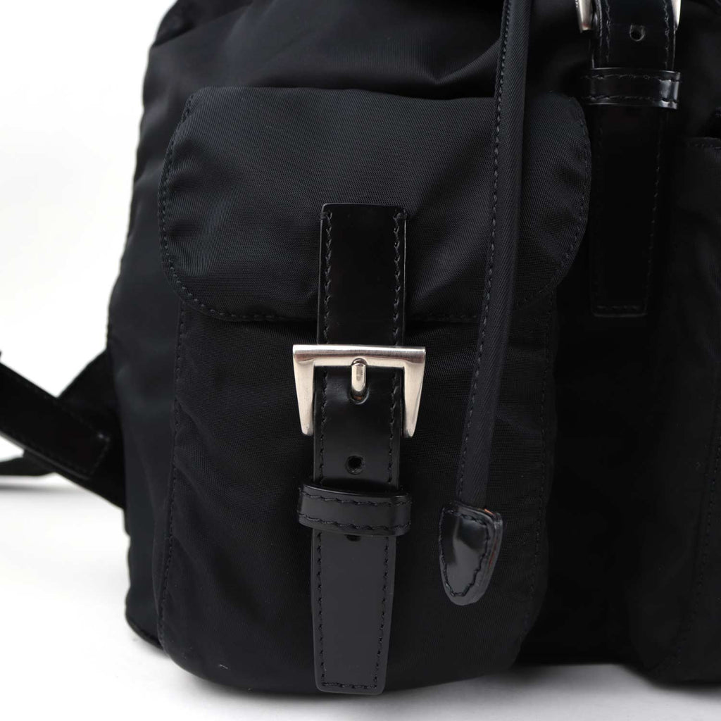 Black Medium Tessuto Nylon Backpack