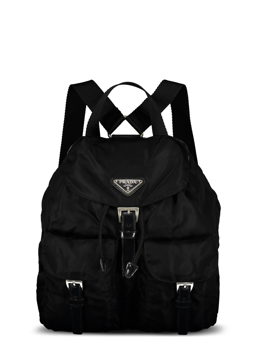 Black Medium Tessuto Nylon Backpack