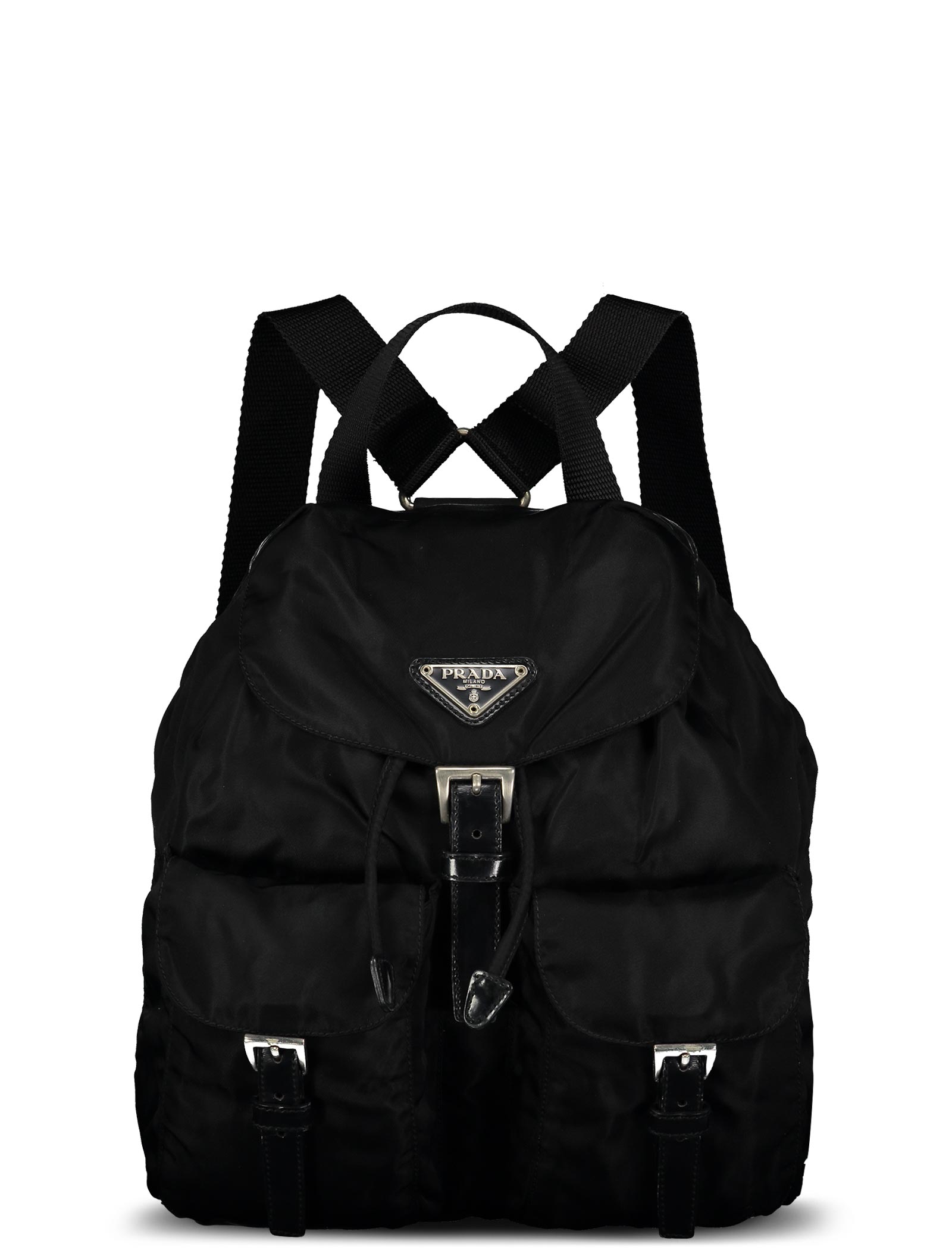 Black Medium Tessuto Nylon Backpack