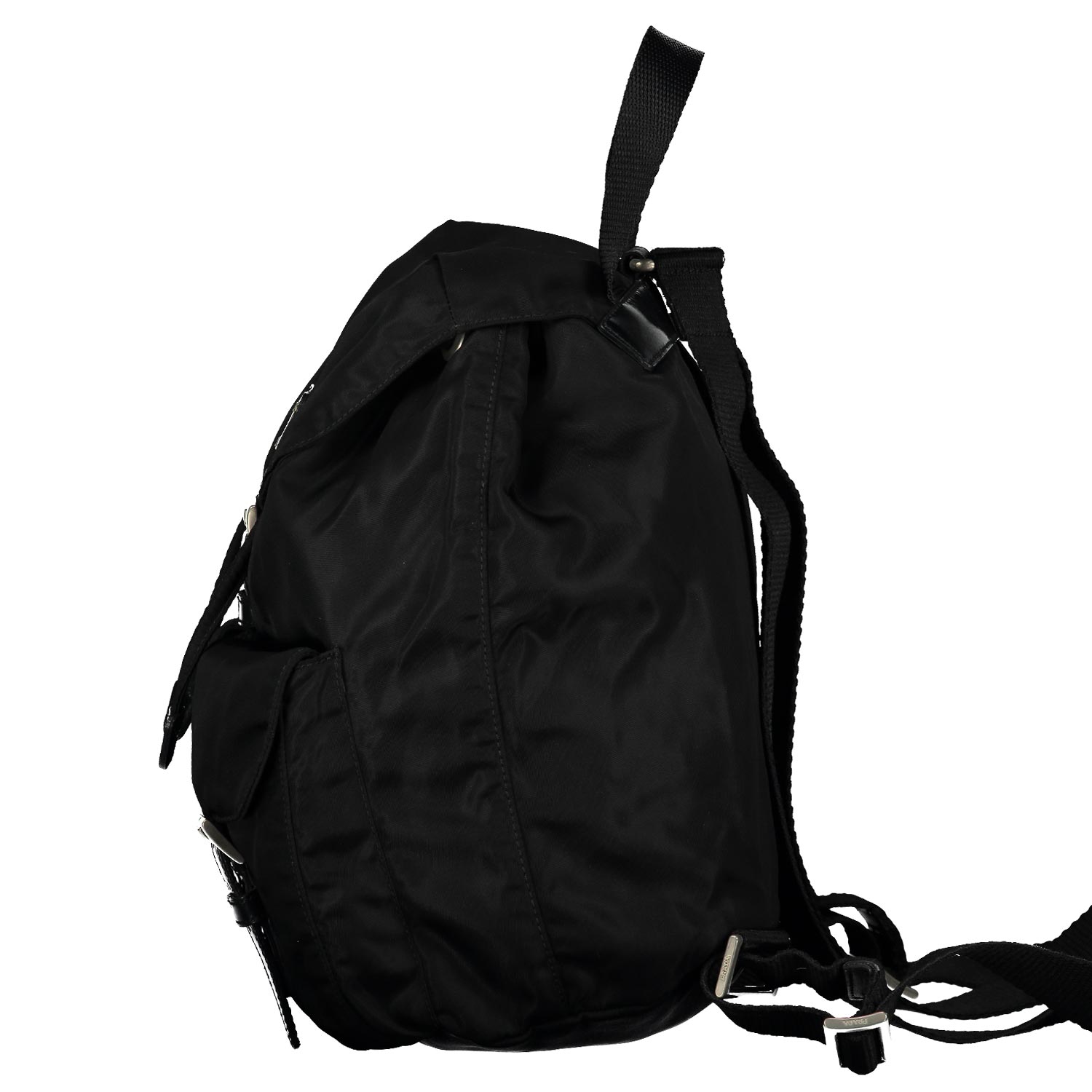Black Medium Tessuto Nylon Backpack