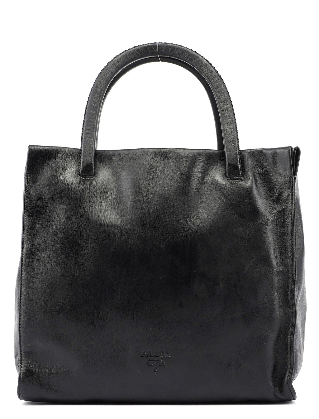 Black Nappa Leather Tote