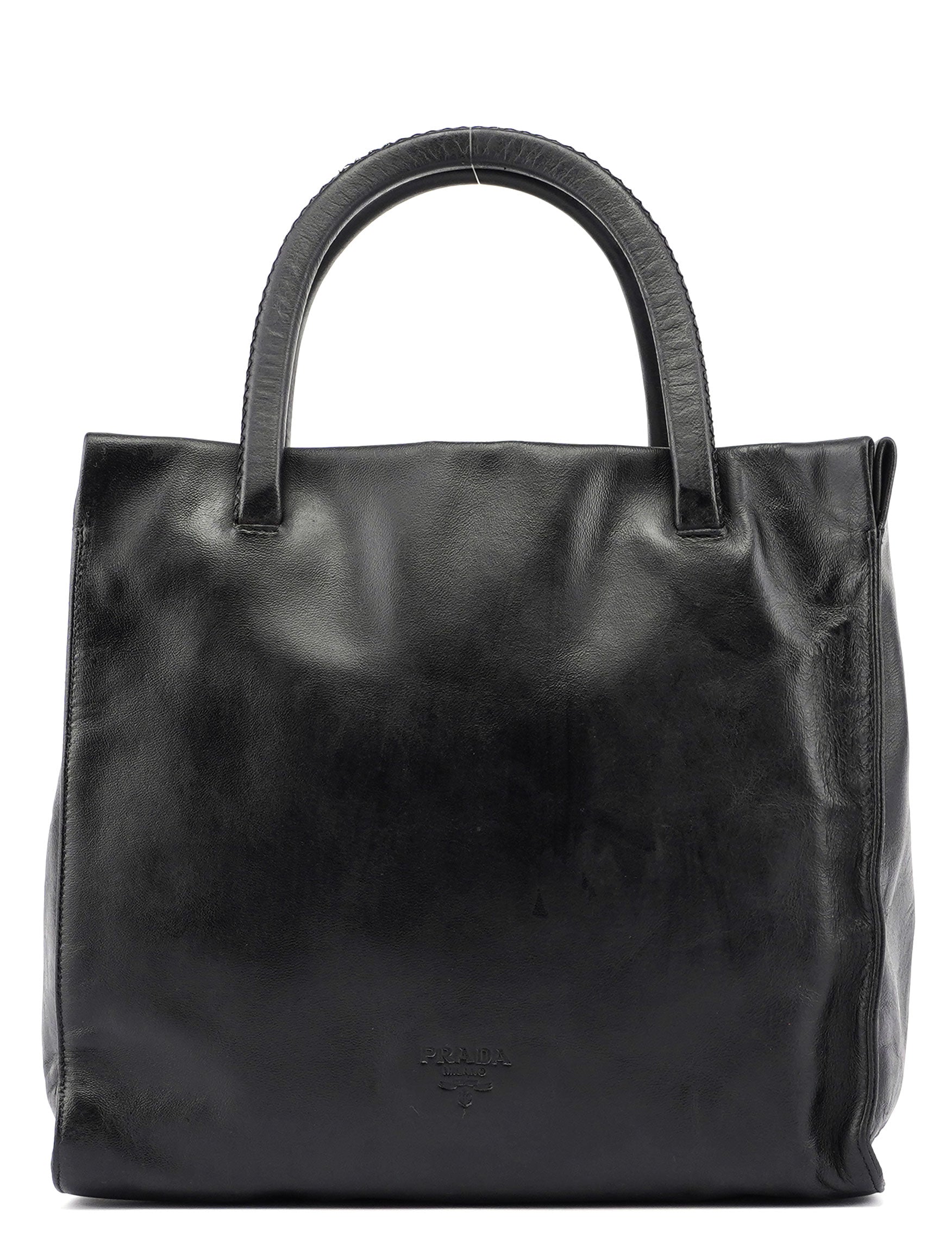 Black Nappa Leather Tote