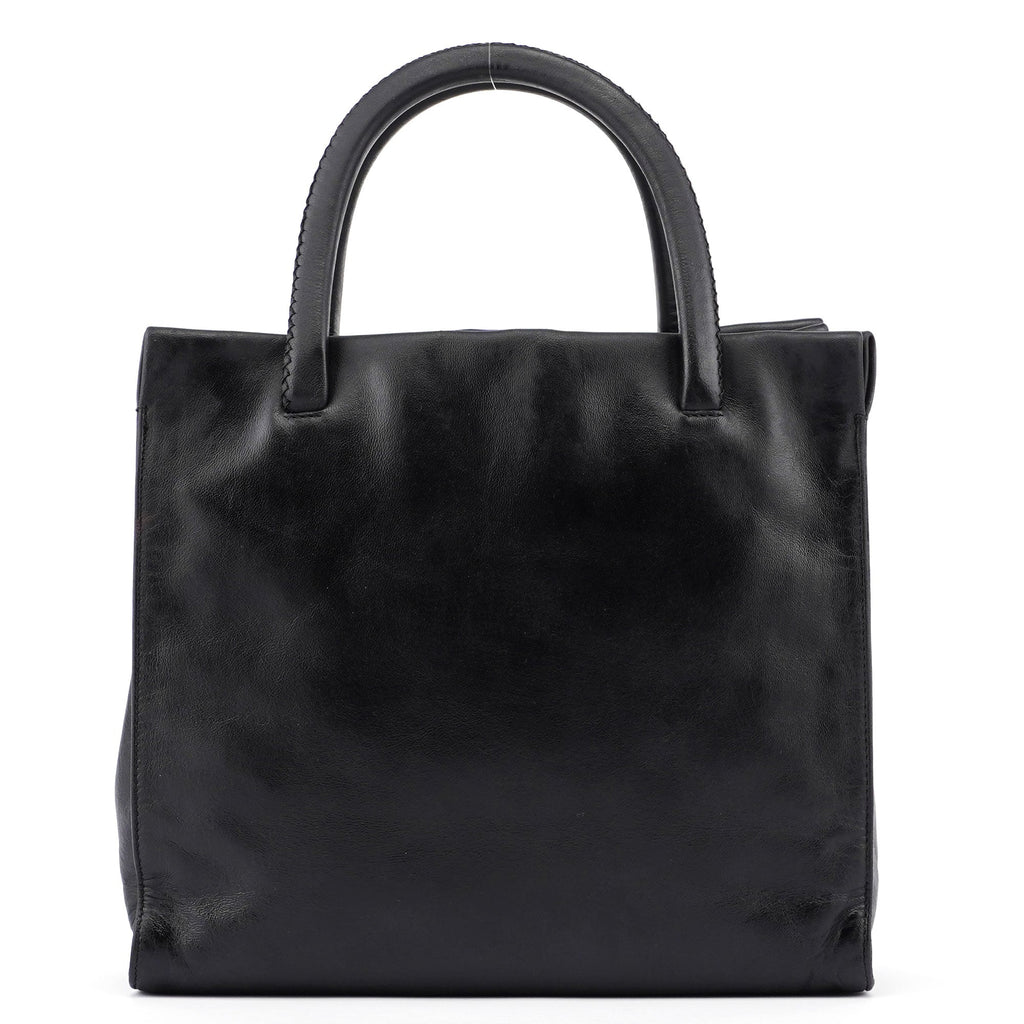 Black Nappa Leather Tote