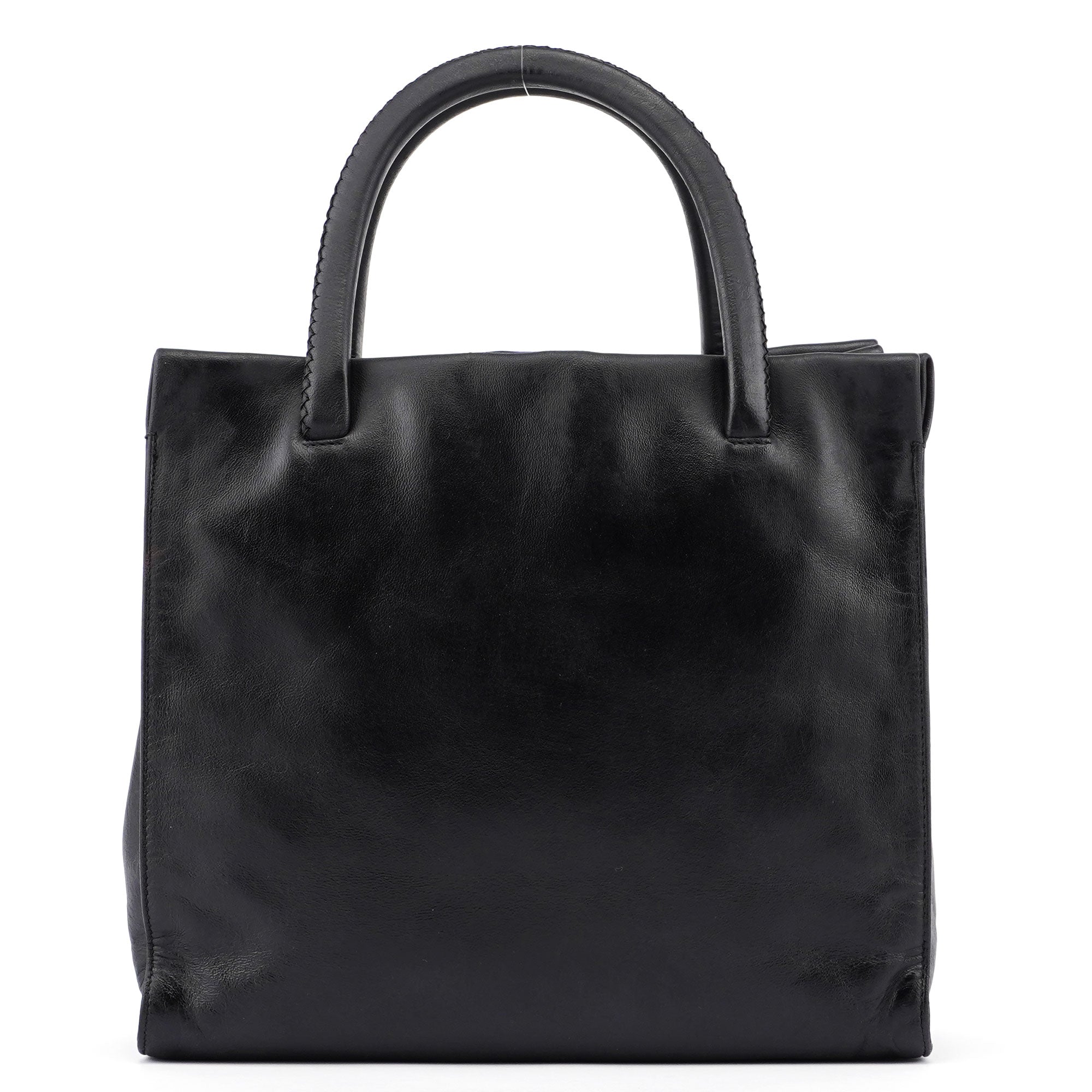 Black Nappa Leather Tote