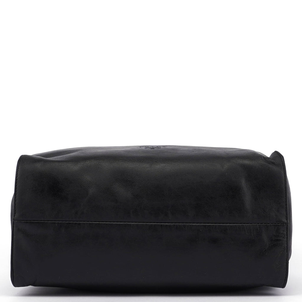 Black Nappa Leather Tote