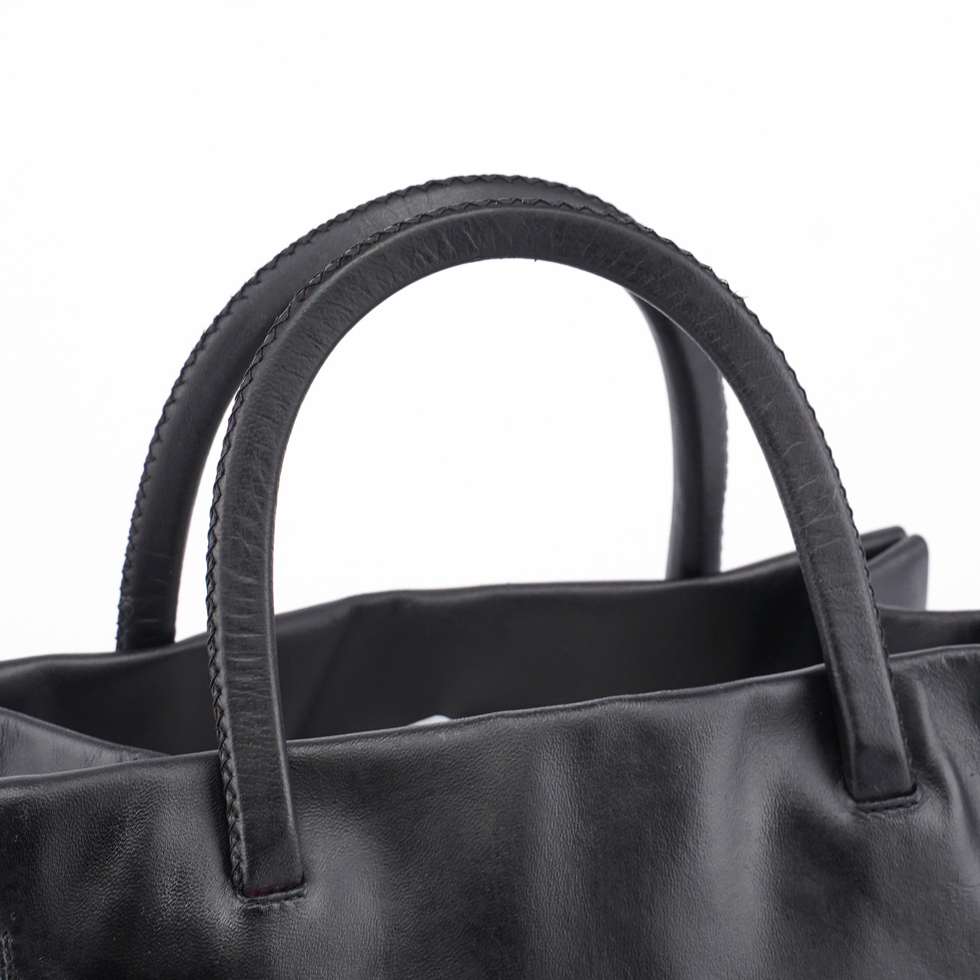 Black Nappa Leather Tote