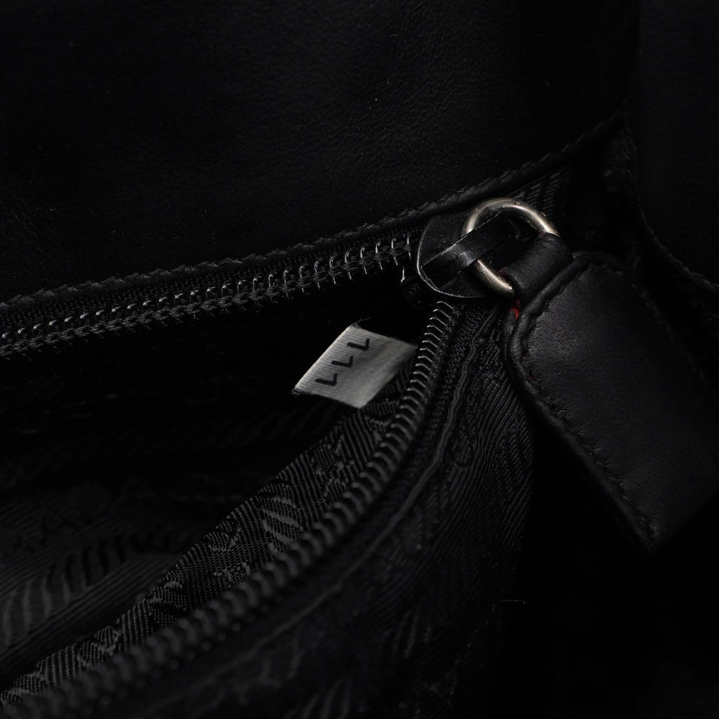 Black Nappa Leather Tote