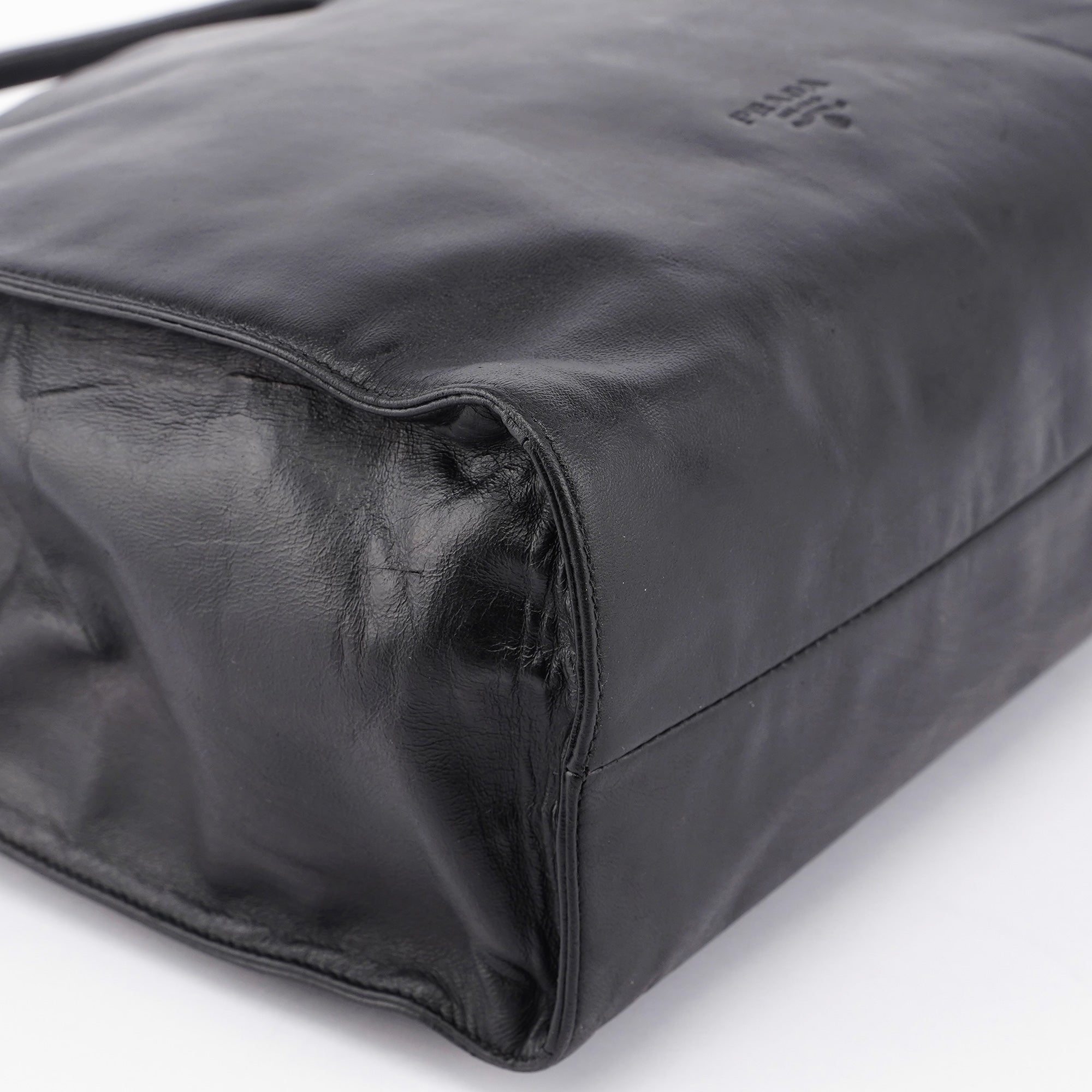 Black Nappa Leather Tote