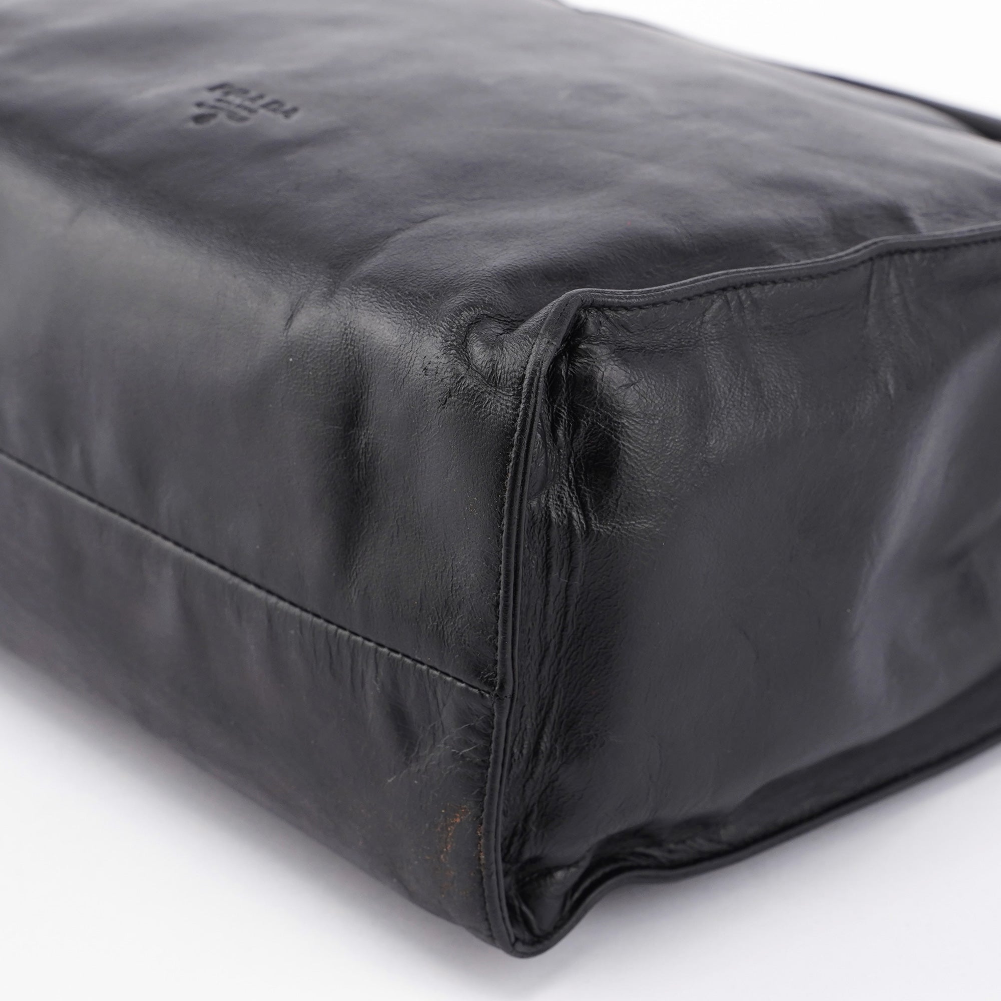 Black Nappa Leather Tote