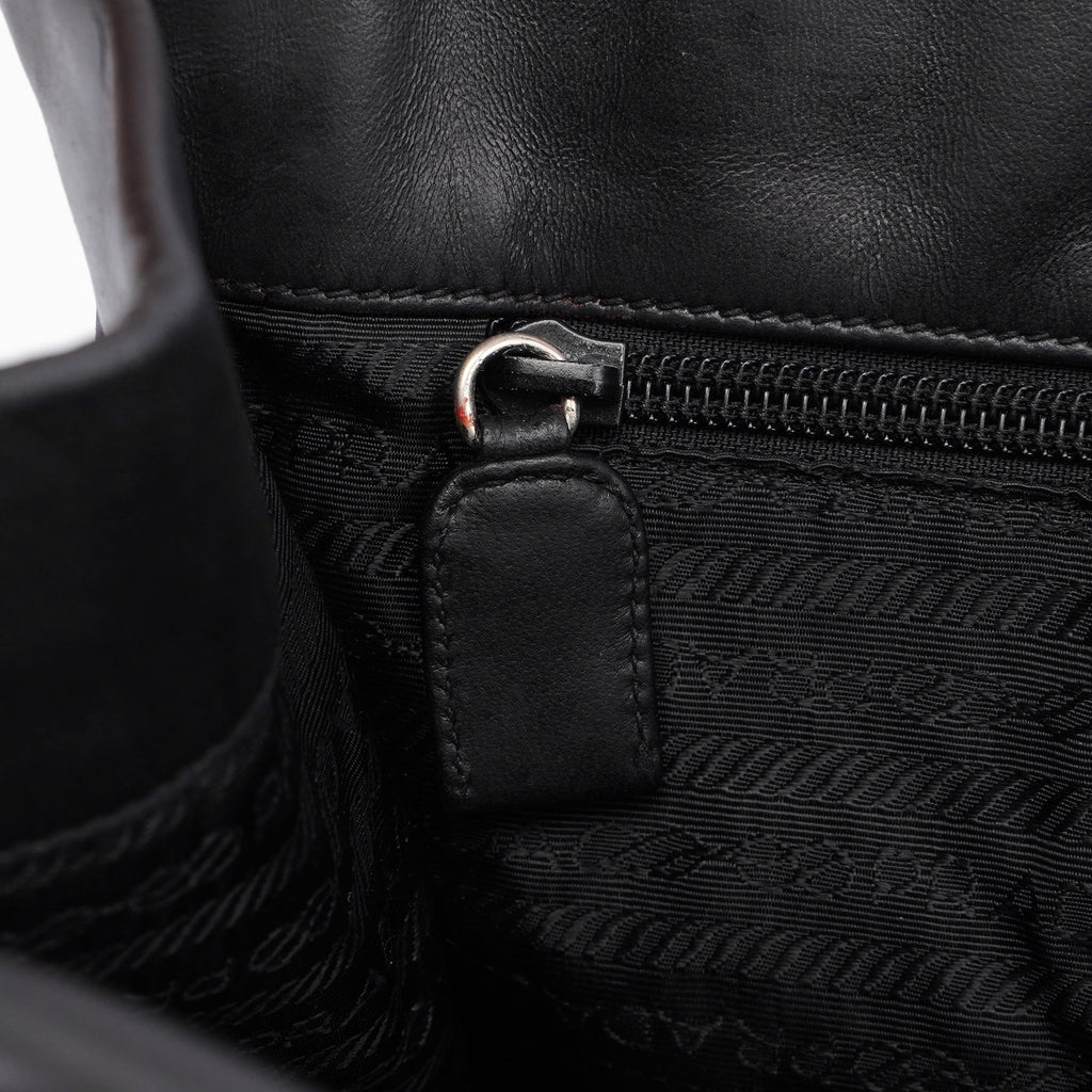 Black Nappa Leather Tote