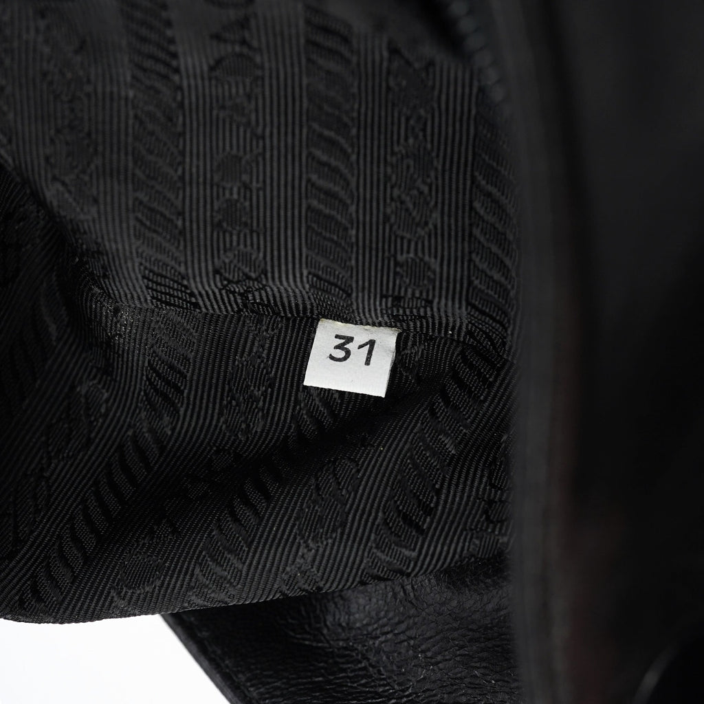 Black Nappa Plastic Shoulder Bag