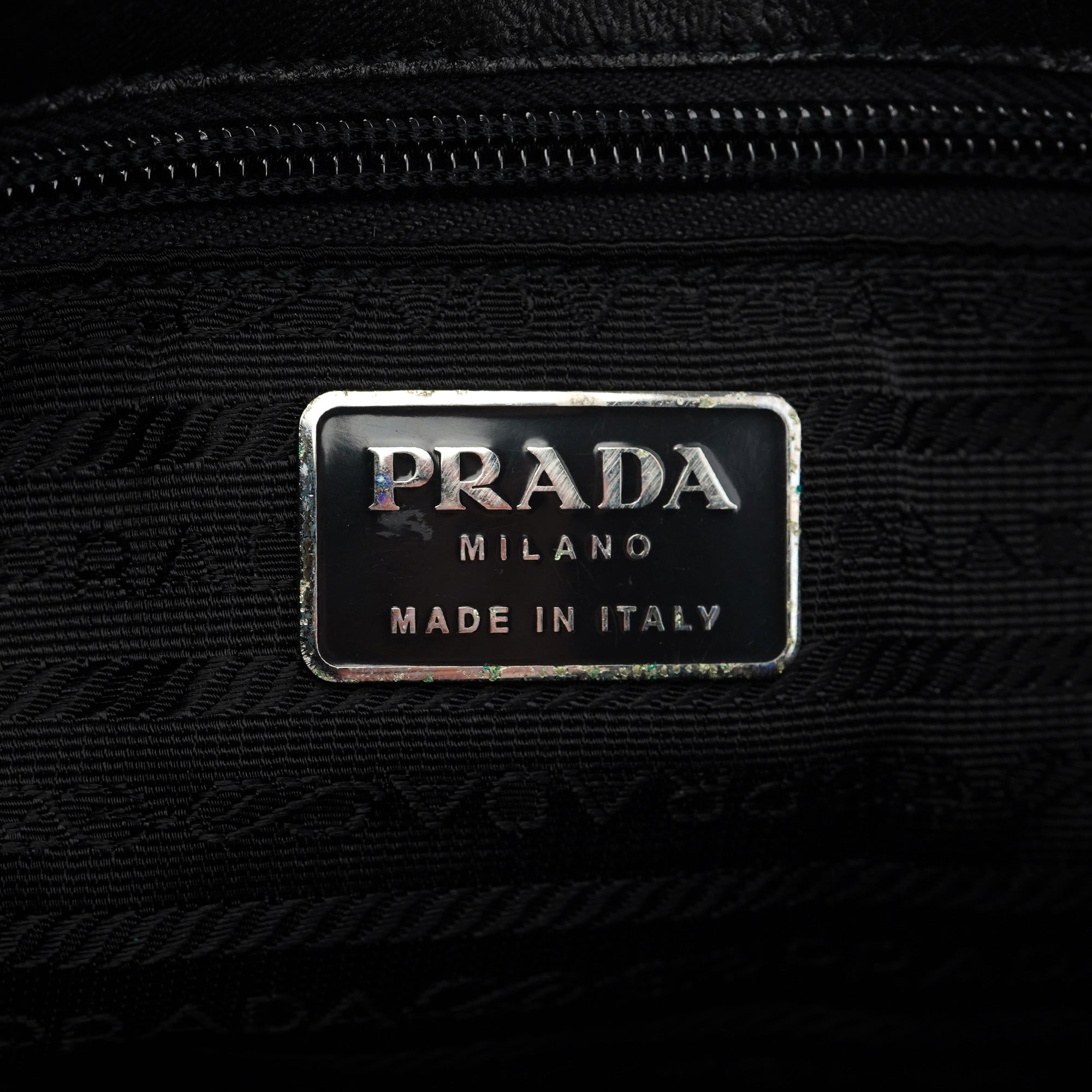 Black Nappa Plastic Shoulder Bag