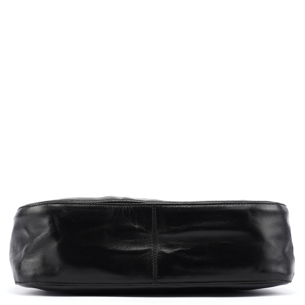 Black Nappa Plastic Shoulder Bag