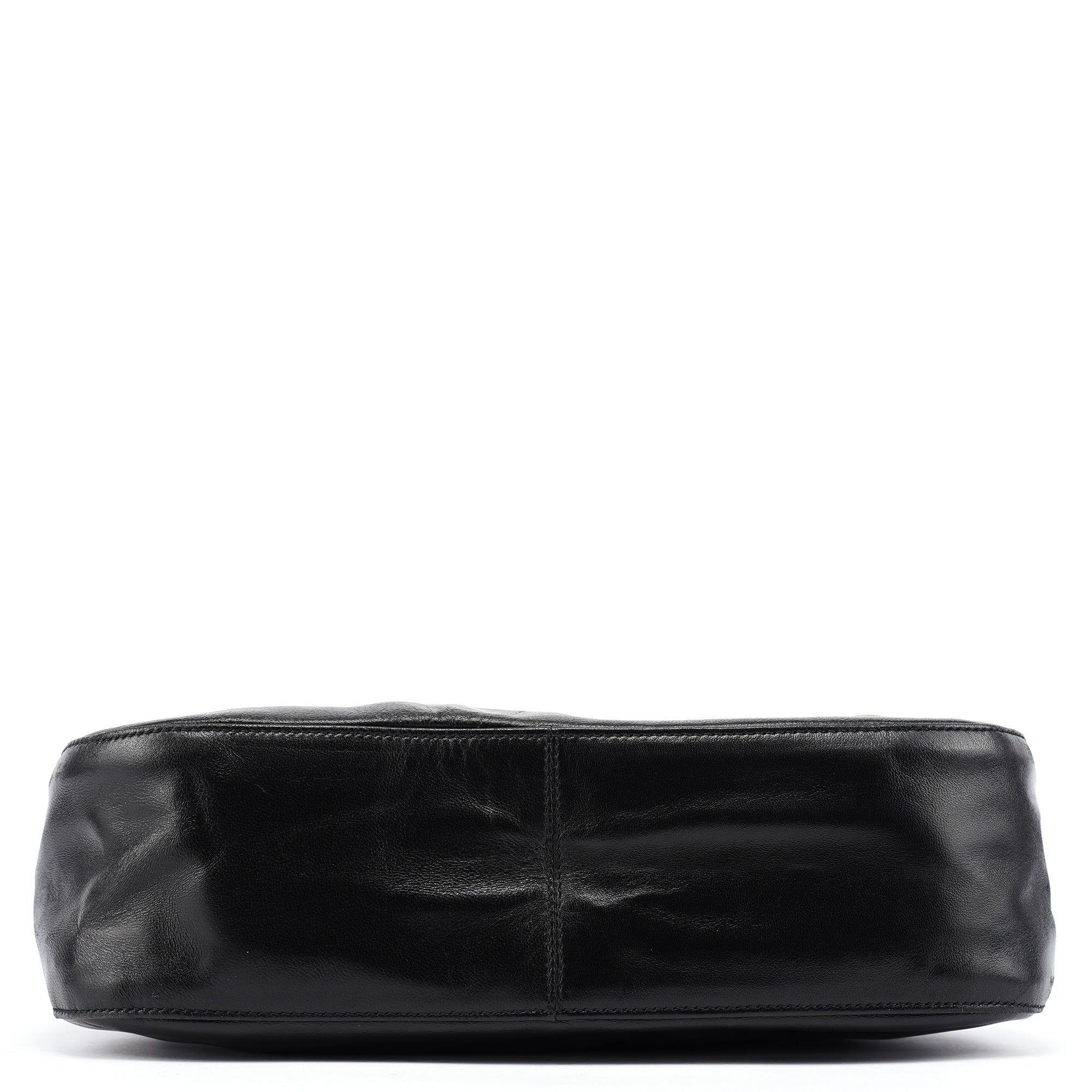 Black Nappa Plastic Shoulder Bag
