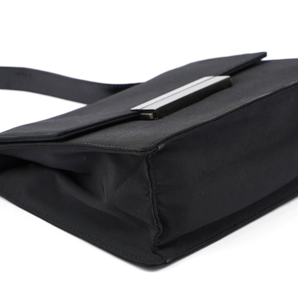 Black Nylon Buckle Shoulder Bag