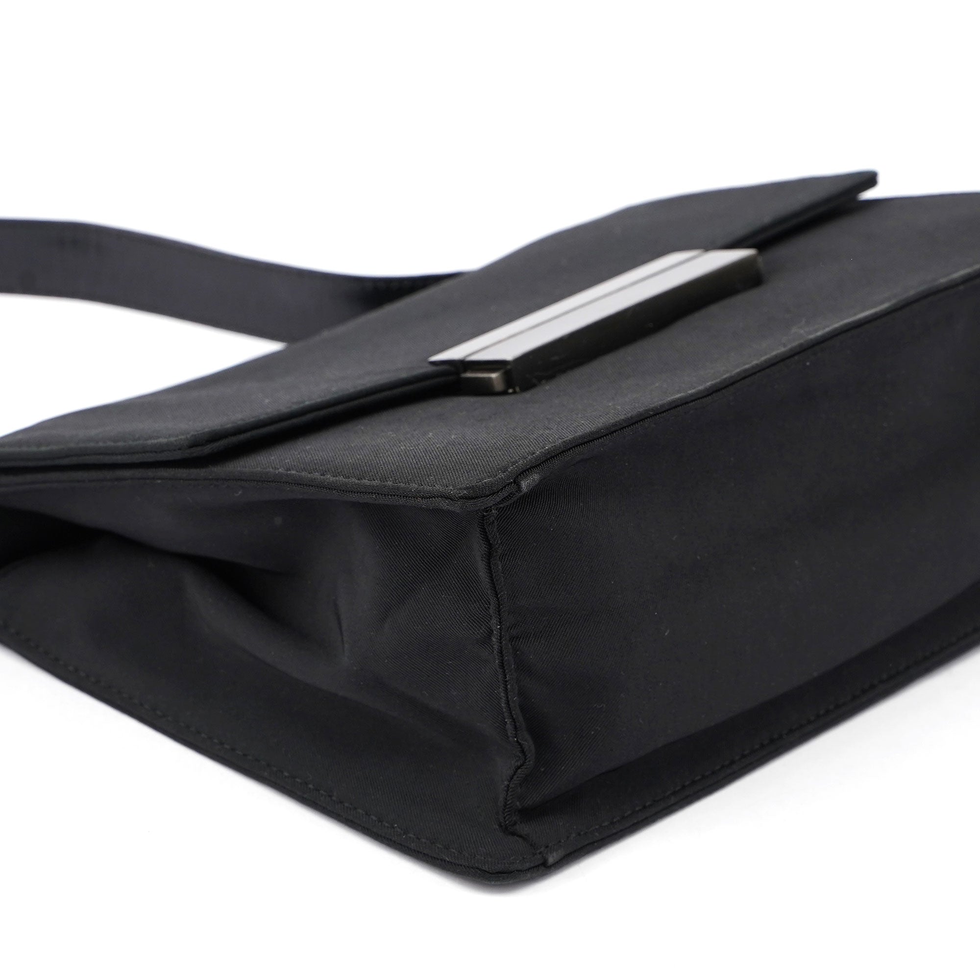 Black Nylon Buckle Shoulder Bag