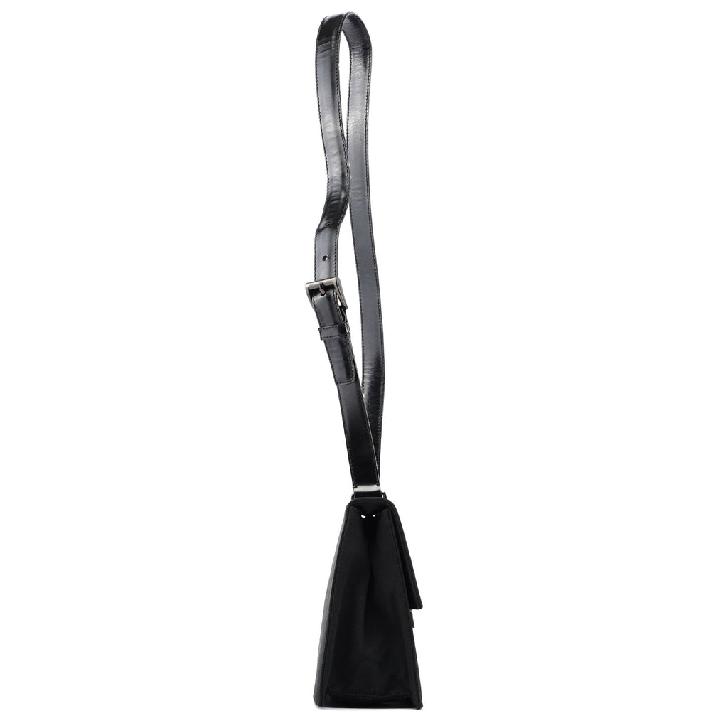 Black Nylon Buckle Shoulder Bag