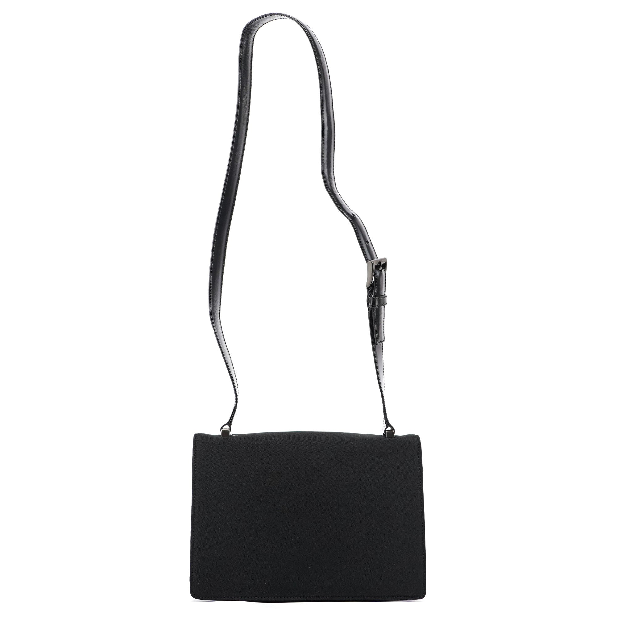 Black Nylon Buckle Shoulder Bag
