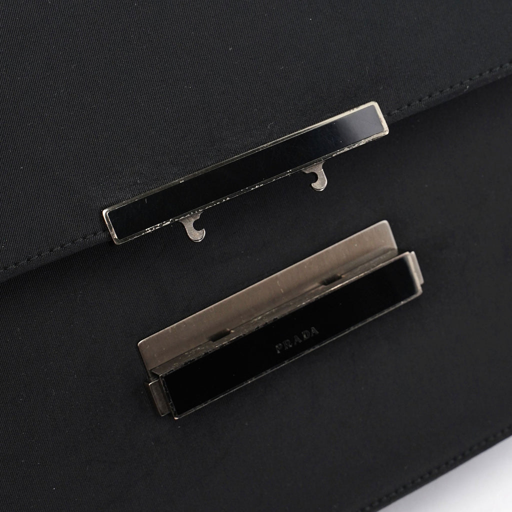 Black Nylon Buckle Shoulder Bag