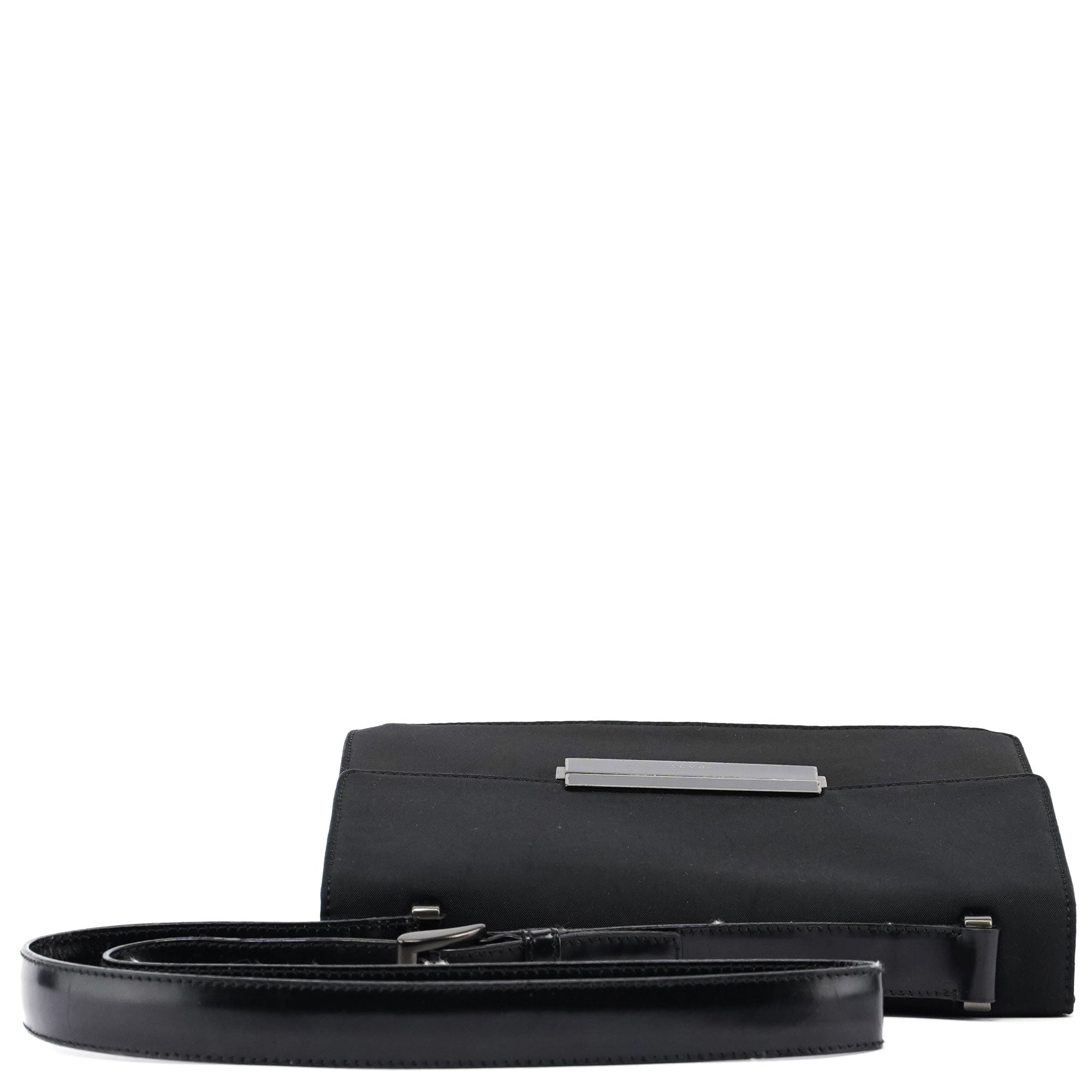 Black Nylon Buckle Shoulder Bag
