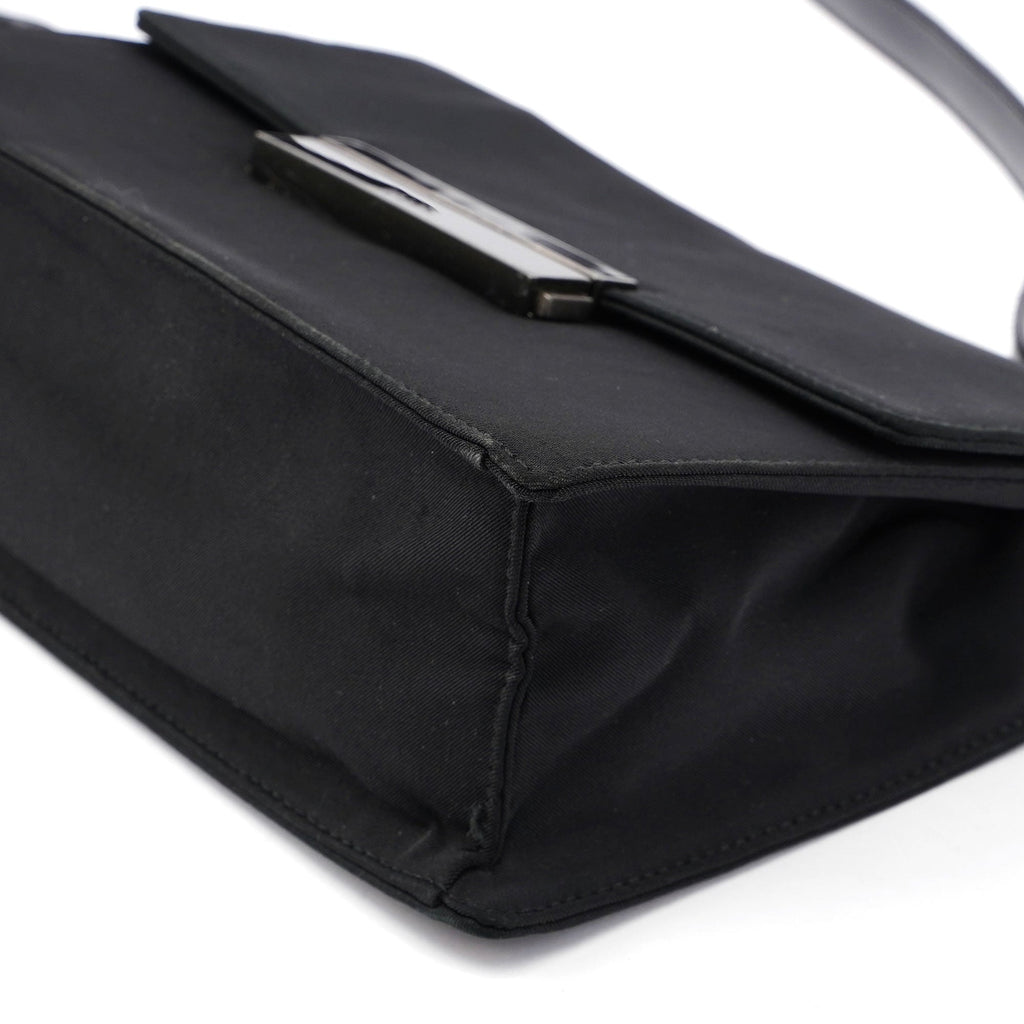Black Nylon Buckle Shoulder Bag