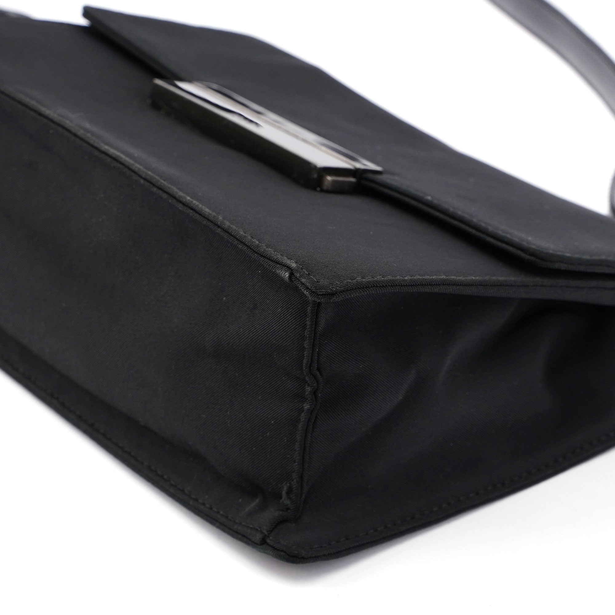 Black Nylon Buckle Shoulder Bag