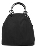 Black Nylon Plastic Handle Bag